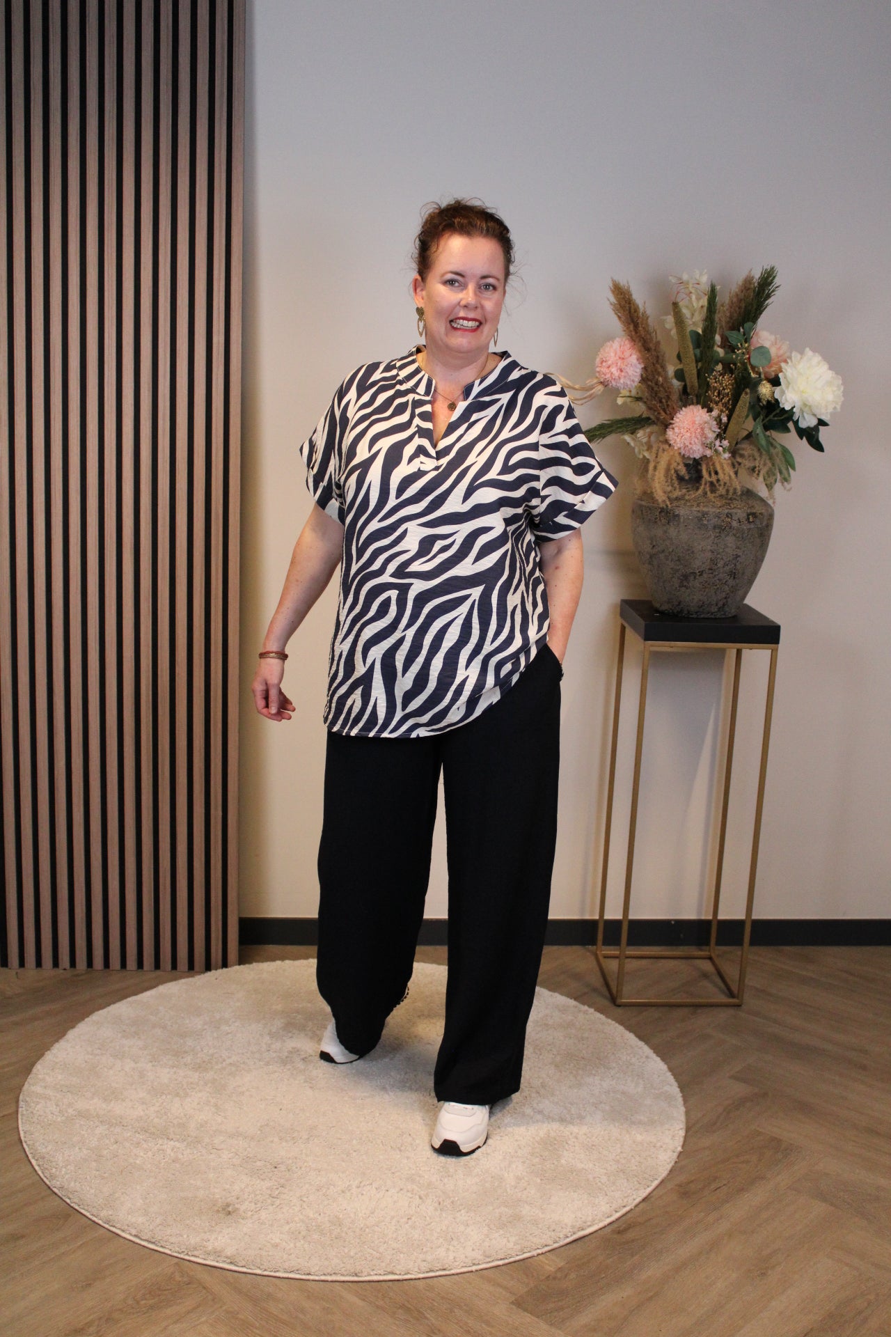 Lisa | Top blauw viscose