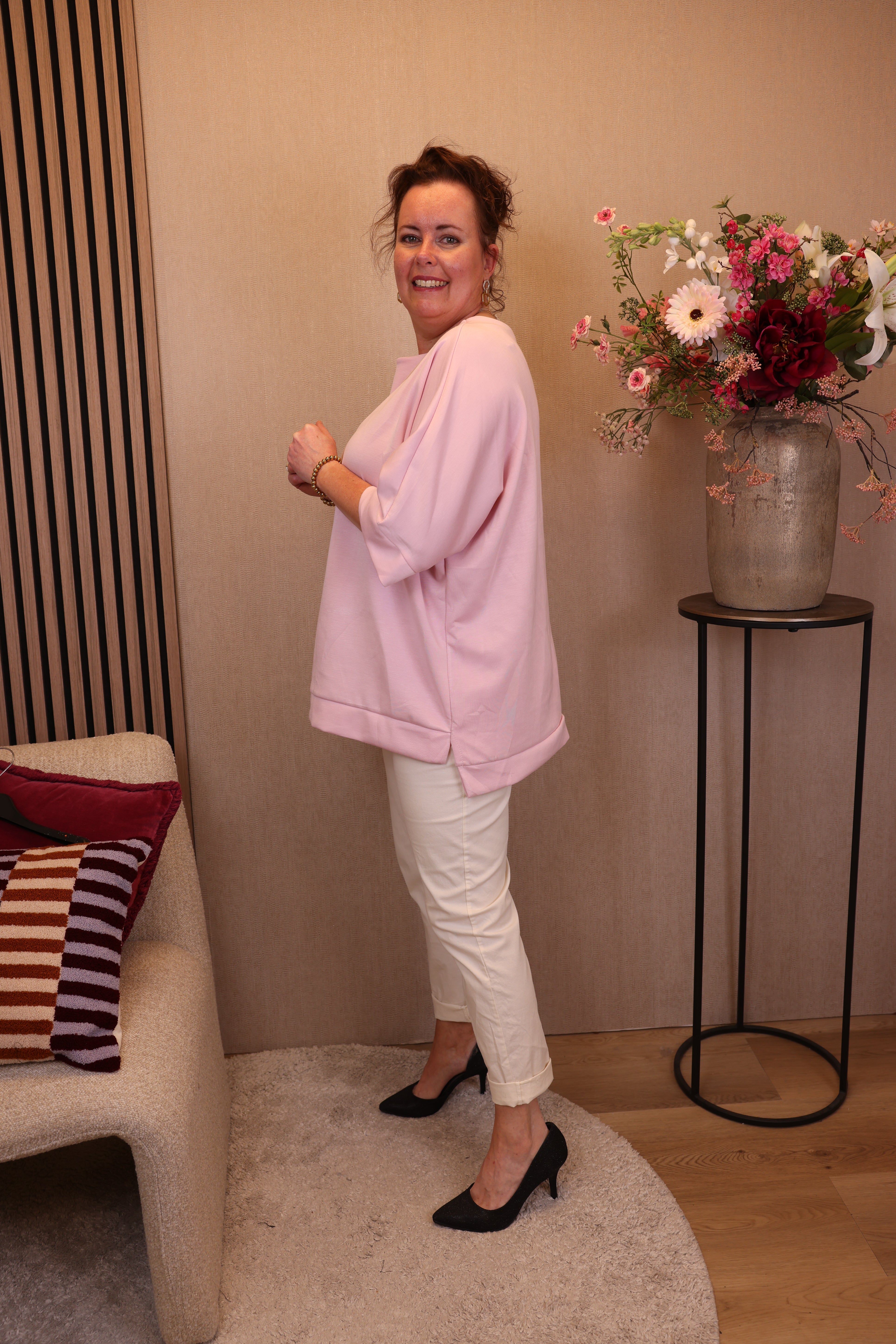 Mina | Top roze + gratis ketting