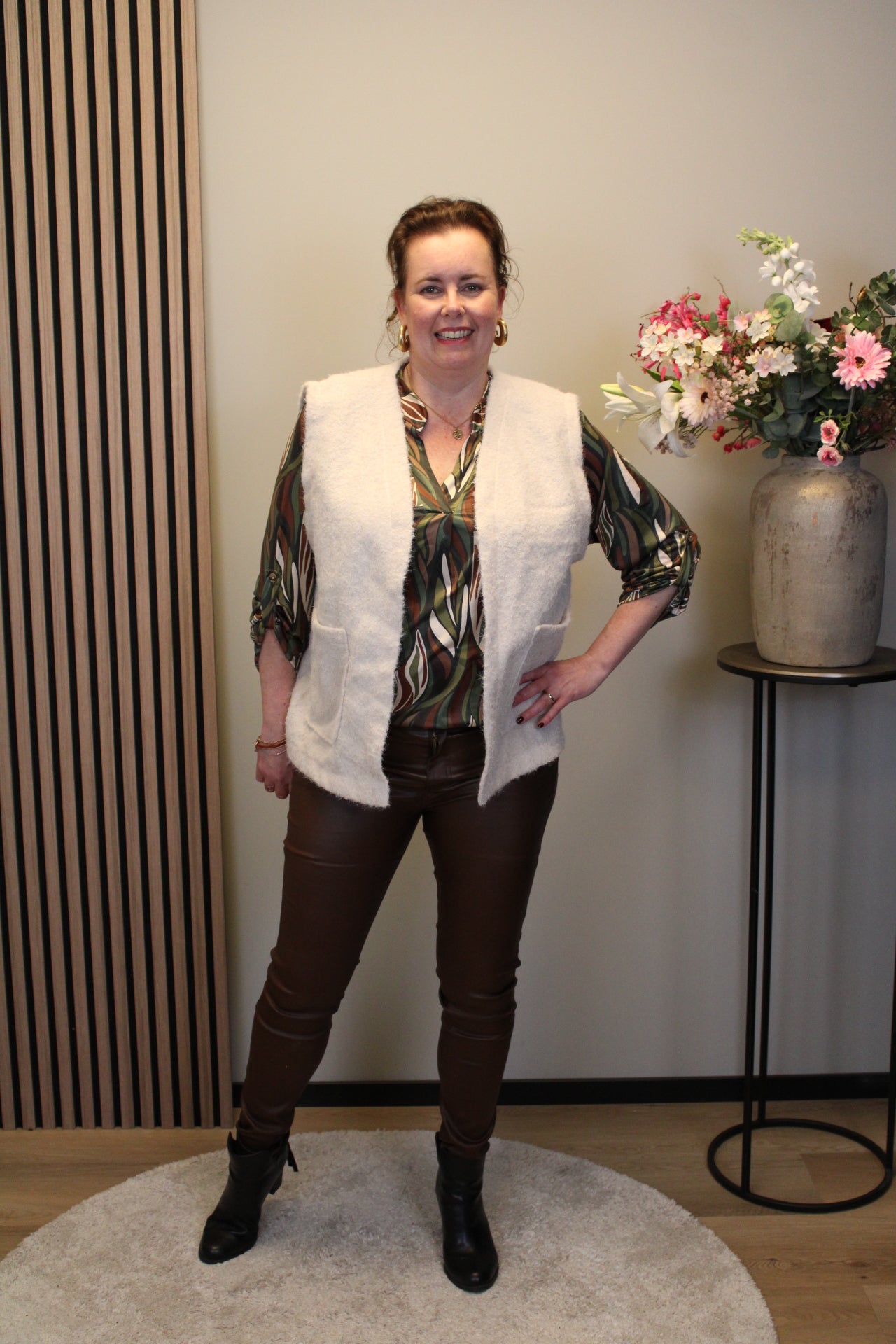 Luna | Gilet wit/beige 54 t/m 58