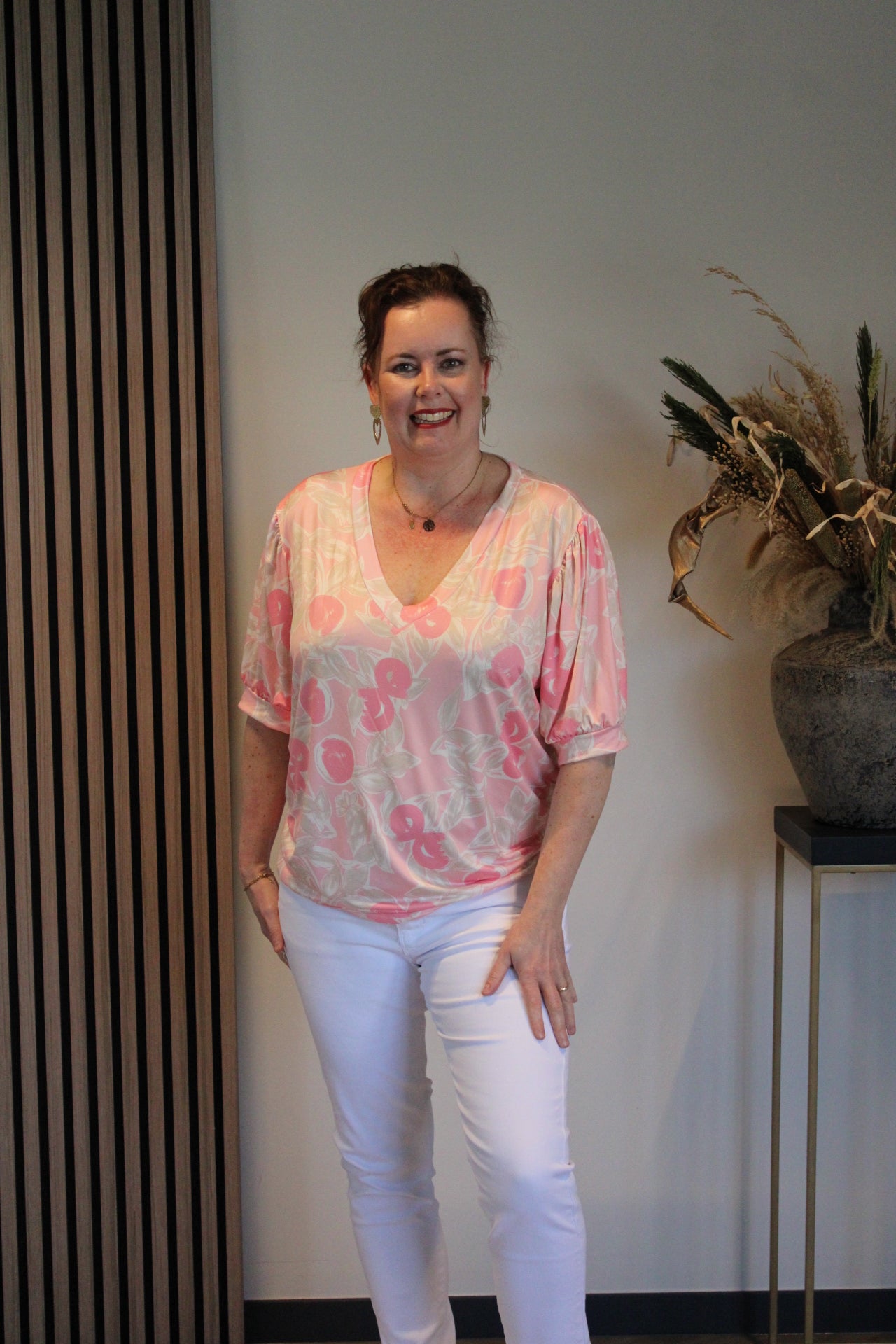 Froukje | Blouse korte mouw 40 t/m 48