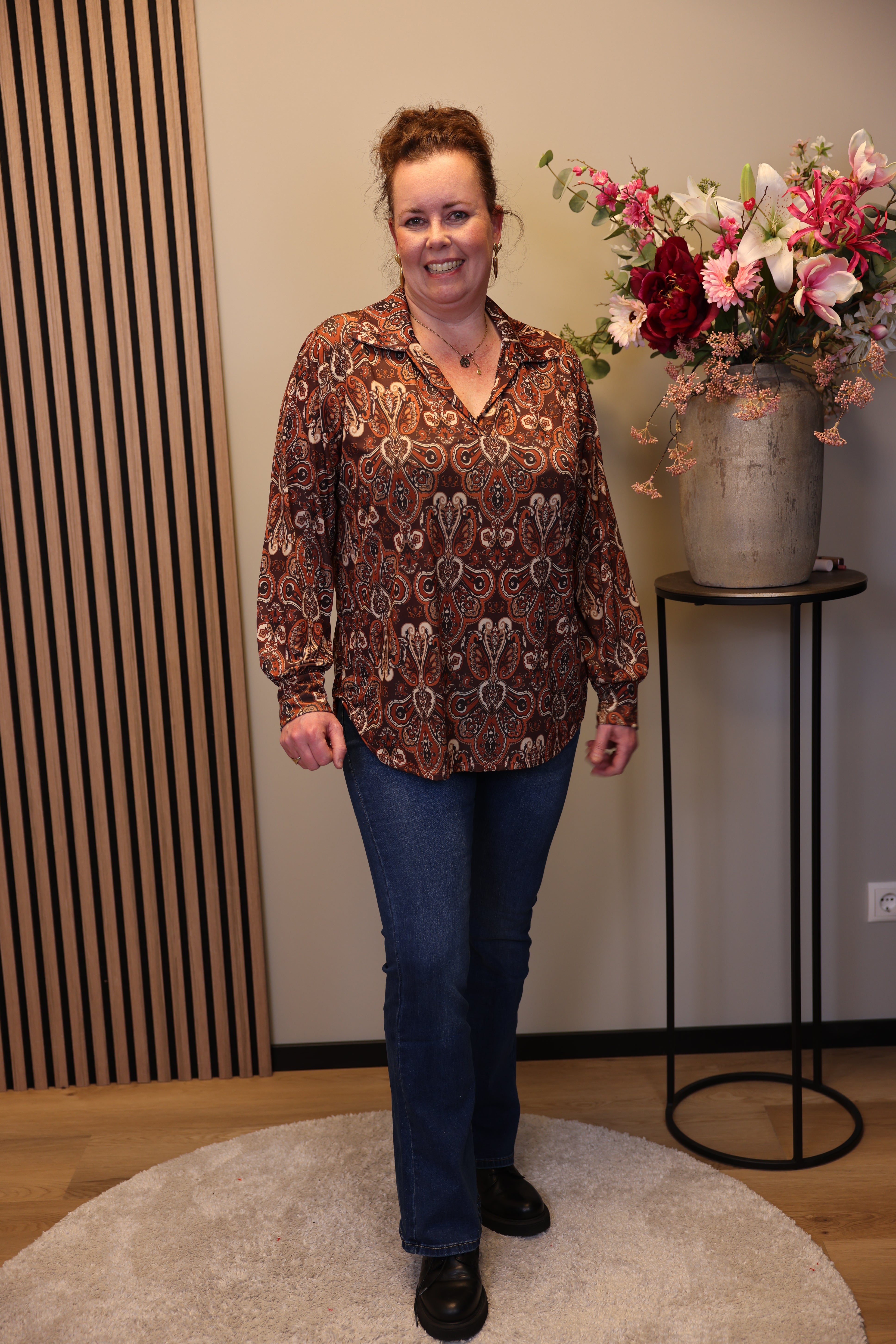 Demi | Flared Jeans blauw 40 - 50