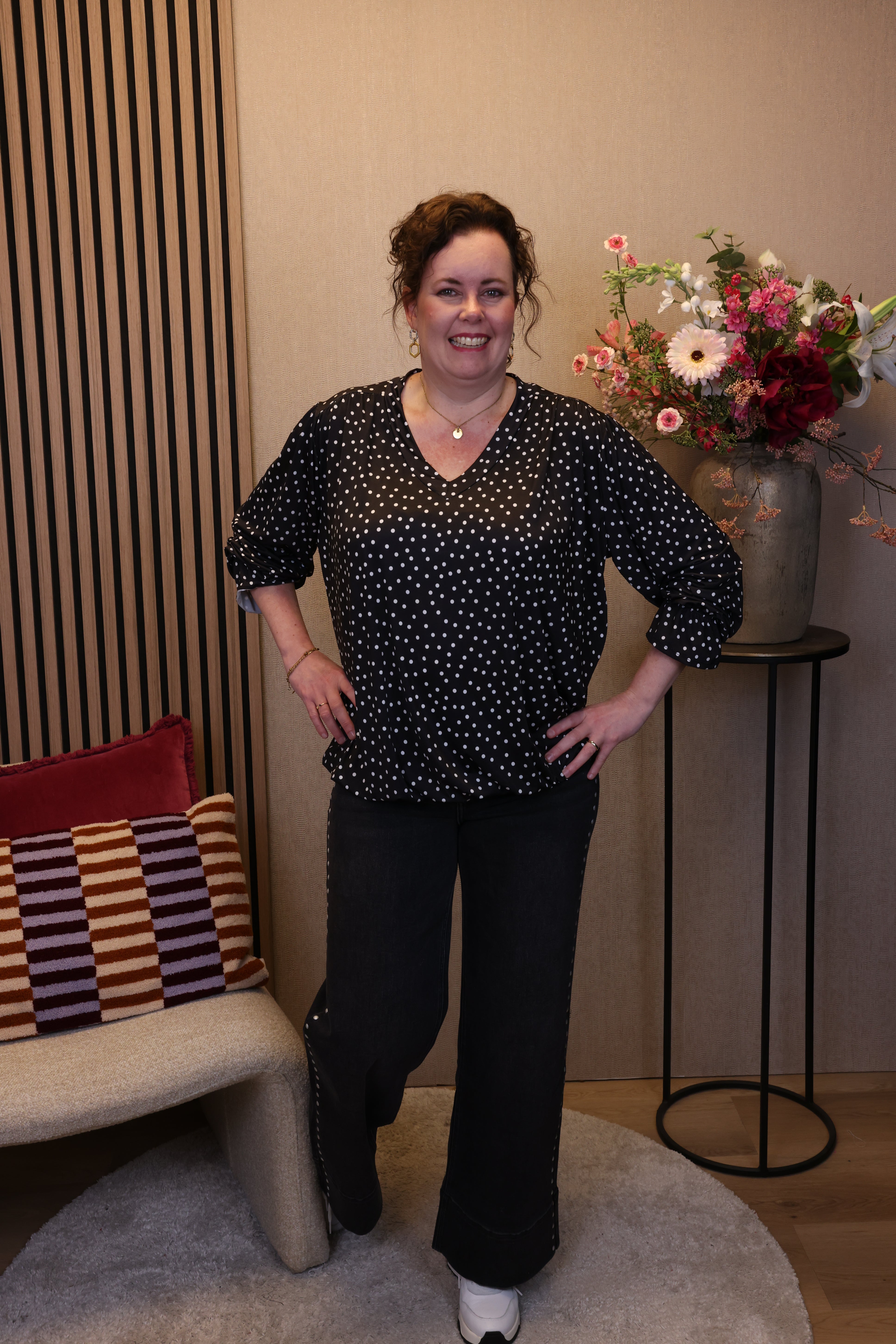 Elke | Ballon top zwart