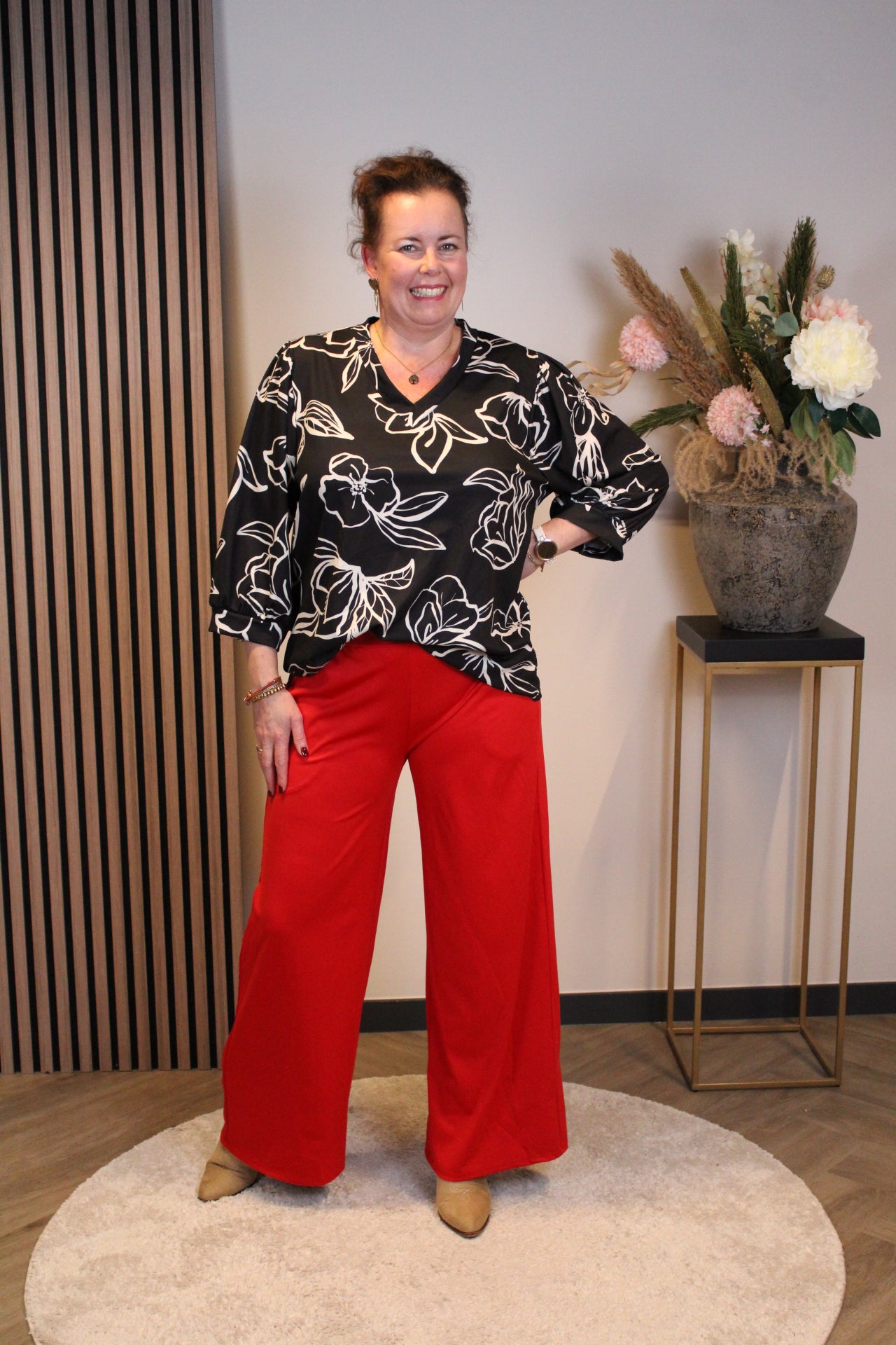 Kiki | Broek rood 40 t/m 44