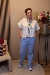 Saar | Luxe broek baby blauw