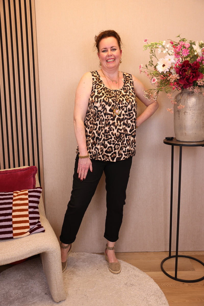 Anne | Stretch broek zwart