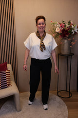 Saar | Luxe broek zwart