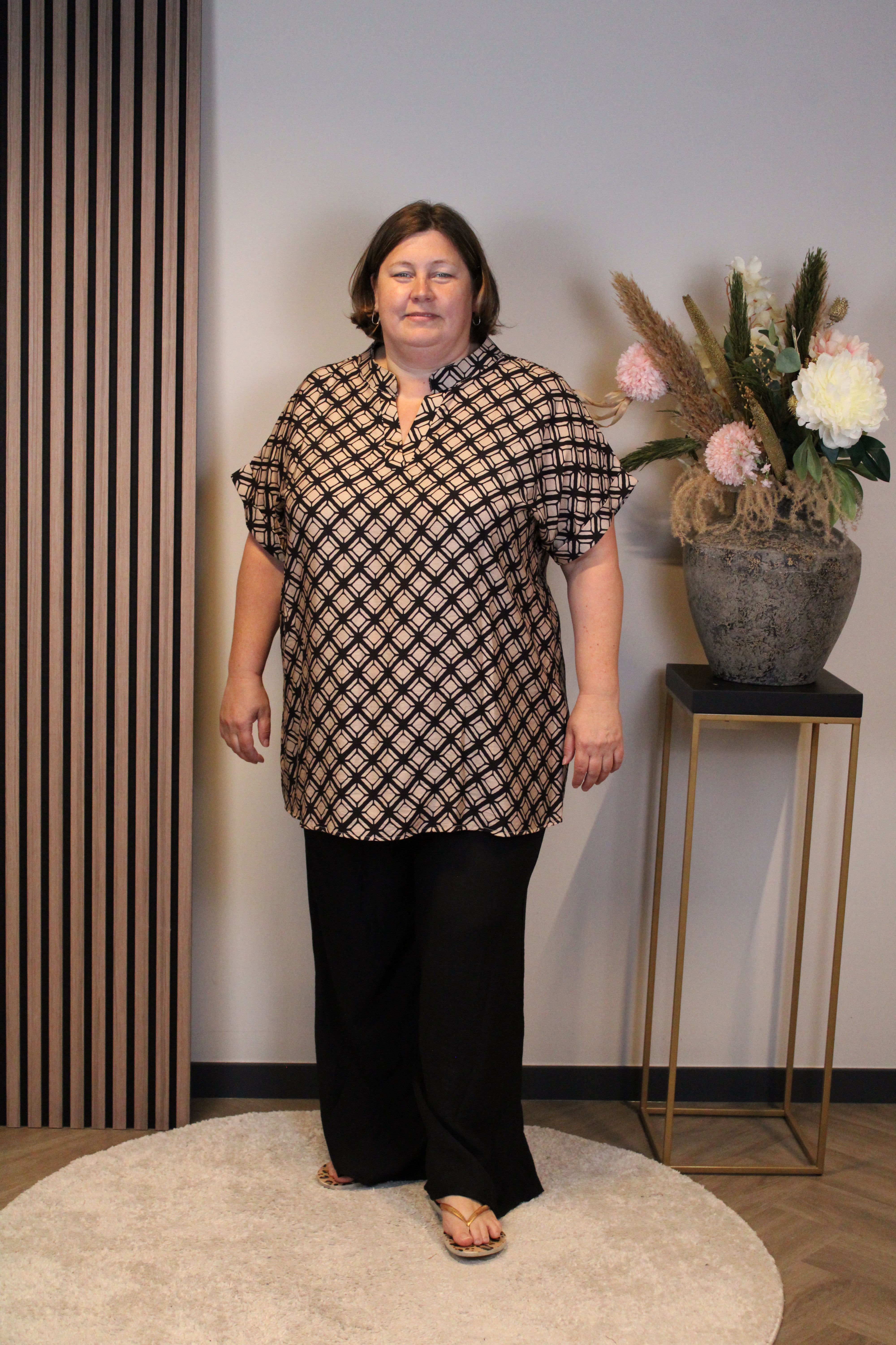 Iris | Top zwart viscose