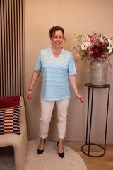Malia | Top blauw