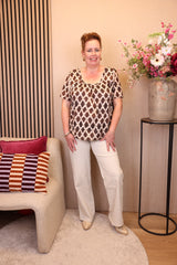 Isis | Wide leg jeans beige 40 - 48