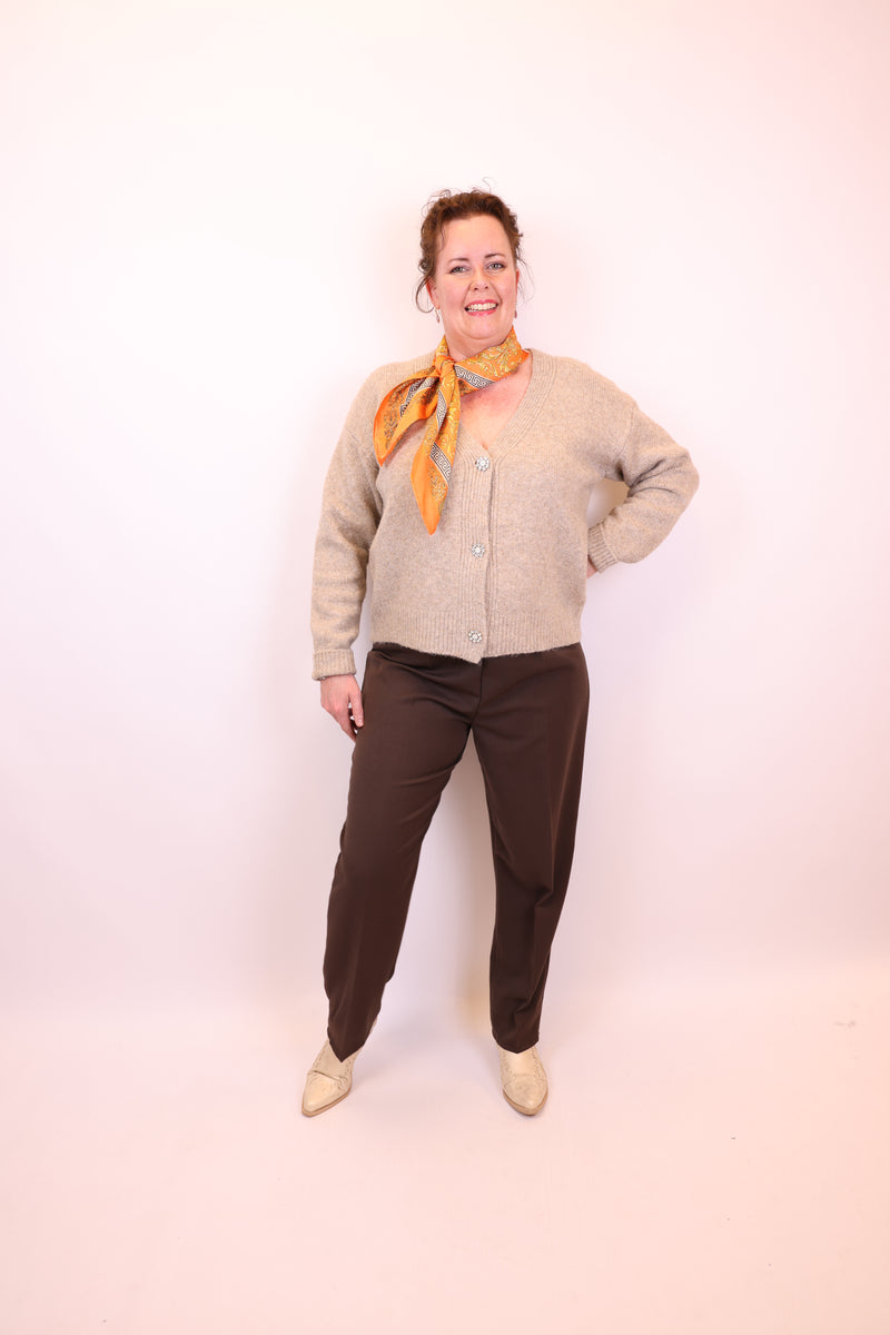 Yara | Vest taupe