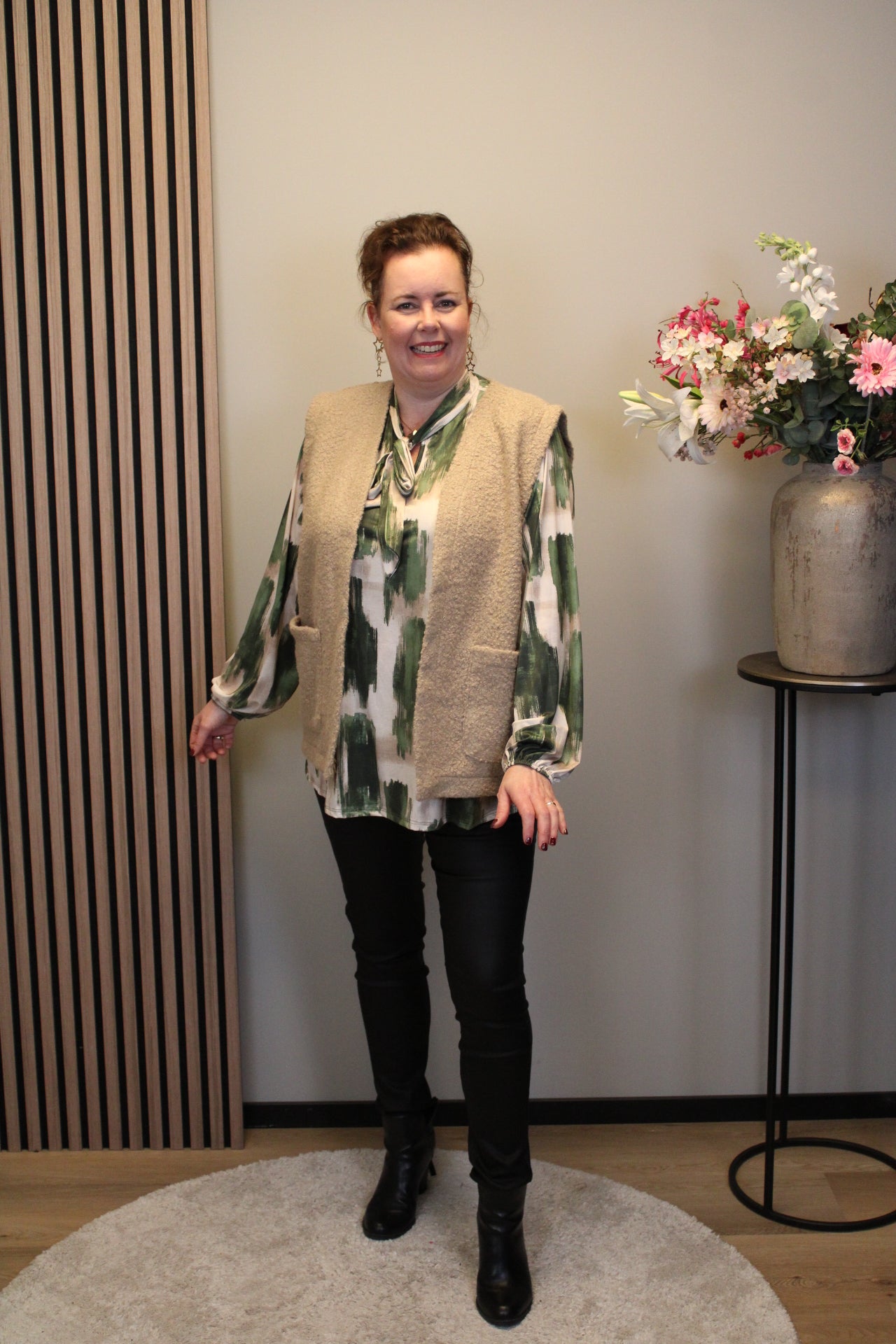 Kris | Gilet beige 54 t/m 58