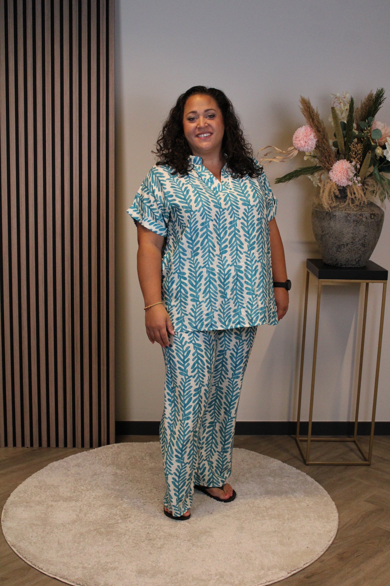 Wendy | Top aqua viscose