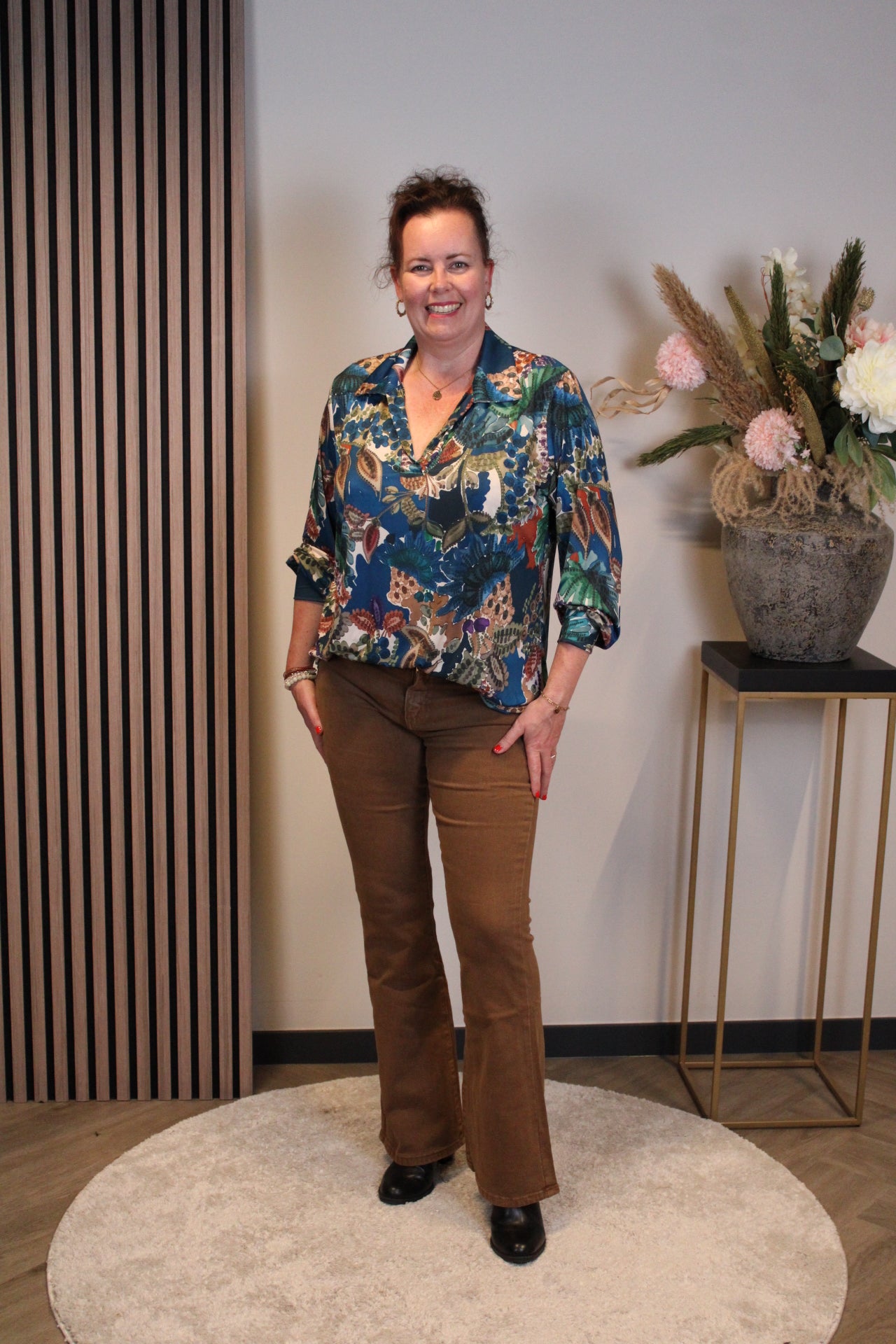 Anja camel | Flared Jeans