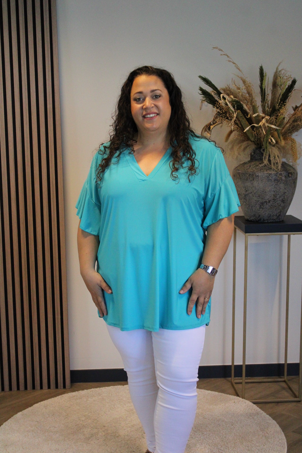 Mayra | Blouse mint 48 t/m 52