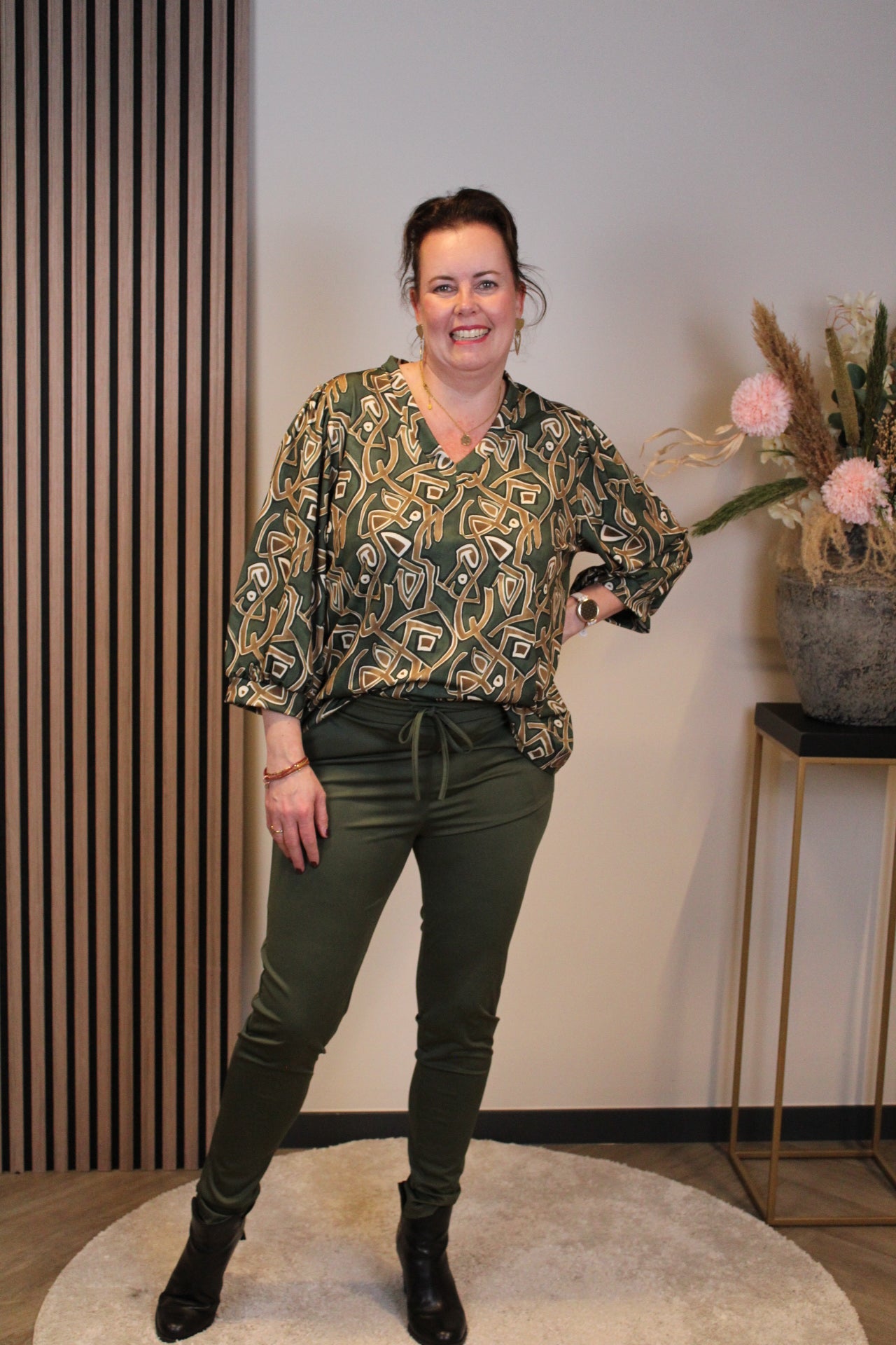 Rose | Broek groen 44 t/m 46