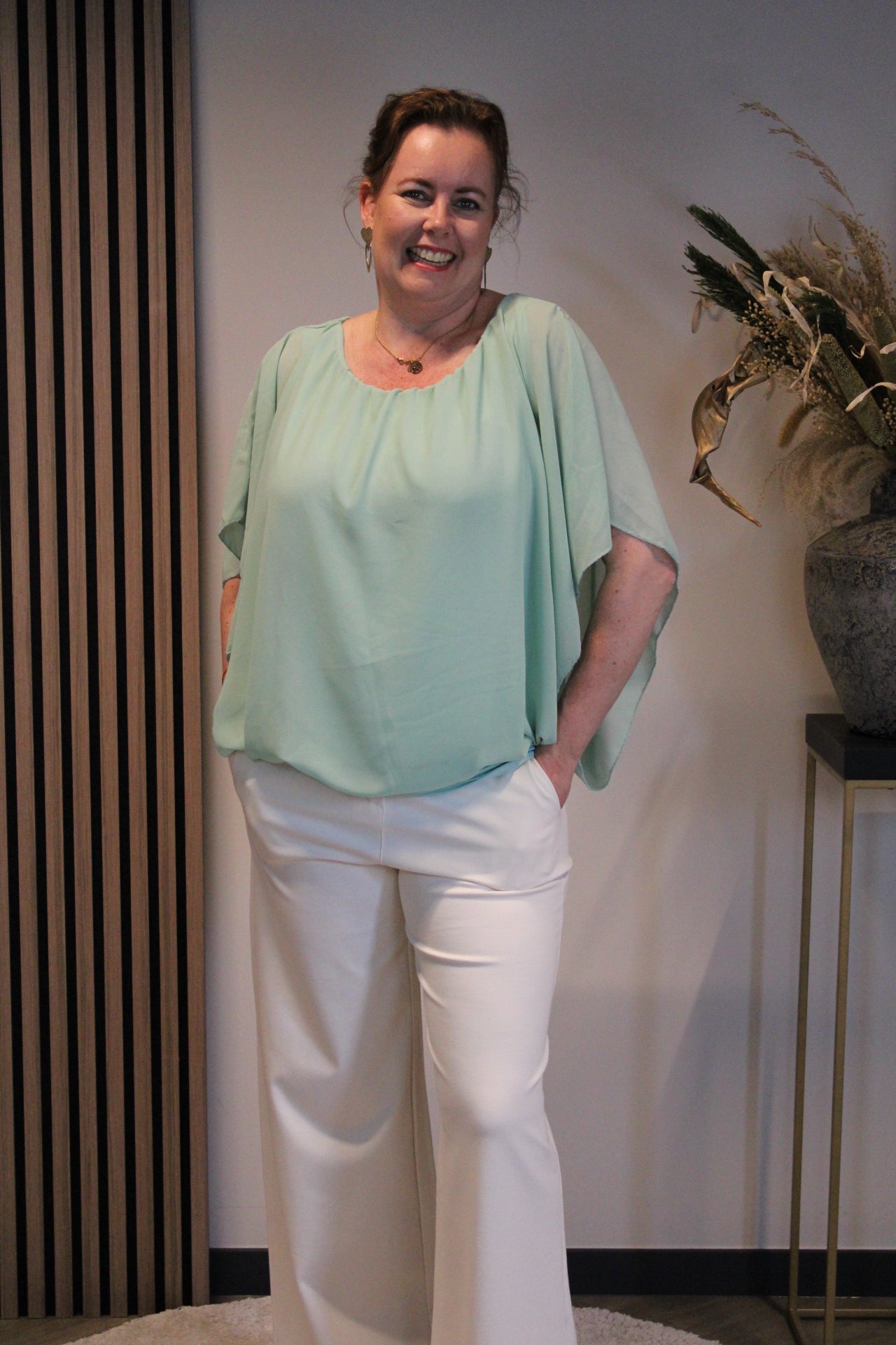 Fenna | Blouse mint 40 t/m 46