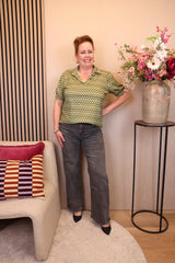 Natasha | Wide leg jeans grijs 40 - 48