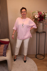 Mina | Top roze + gratis ketting