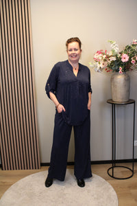 Aukje | Broek blauw met zakken