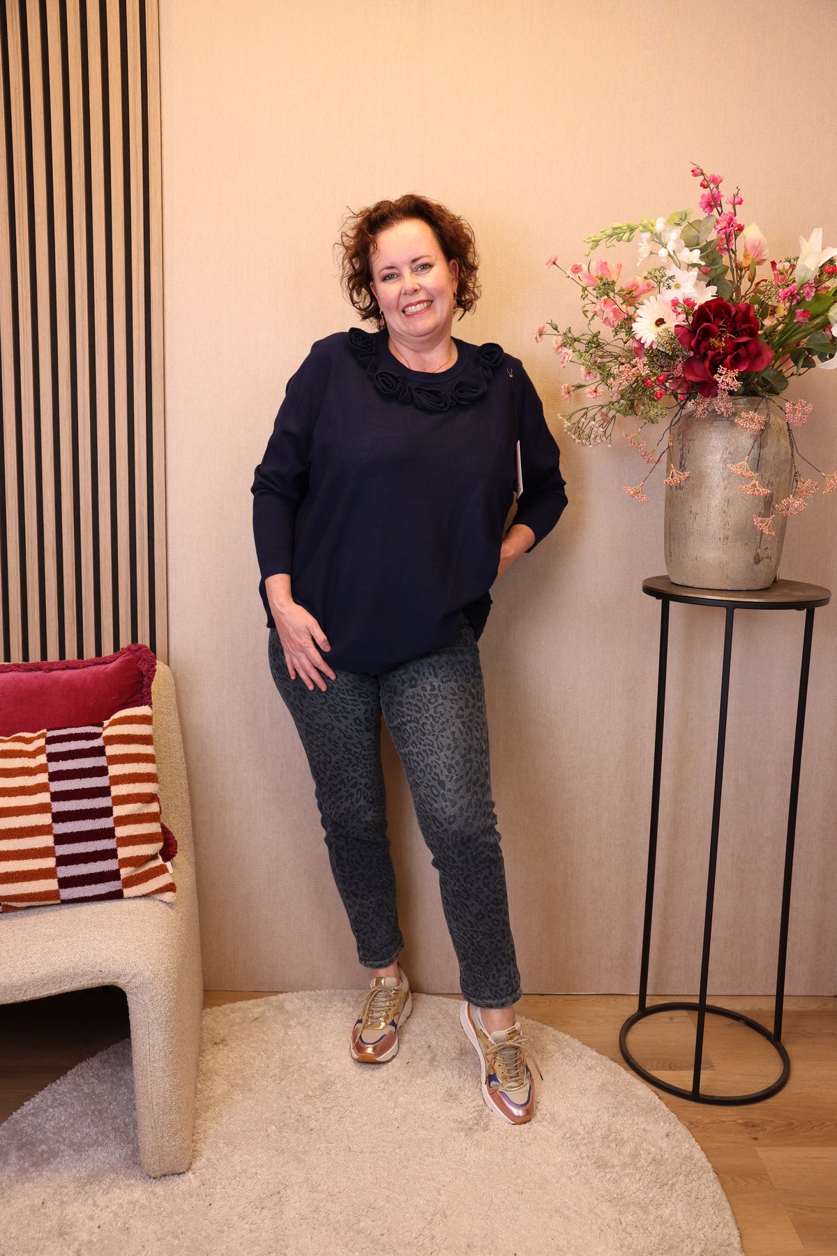 Femke panter  | Jeans blauw 38 - 48
