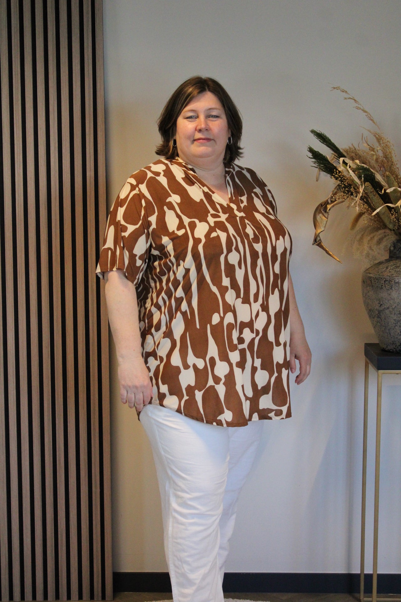 Alina | Blouse korte mouw 52 t/m 58
