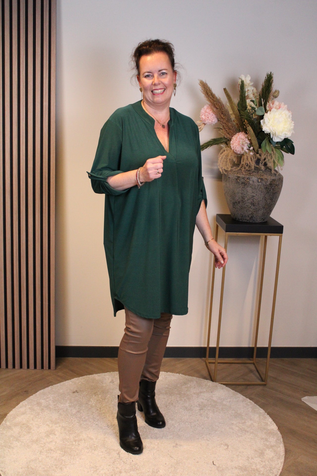 Mila | tuniek fles groen 52 t/m 58