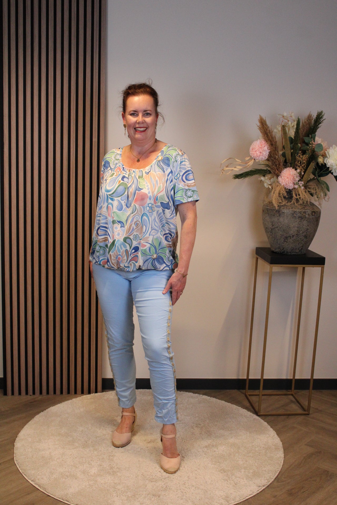 Celine | Broek lang blauw 38 t/m 48