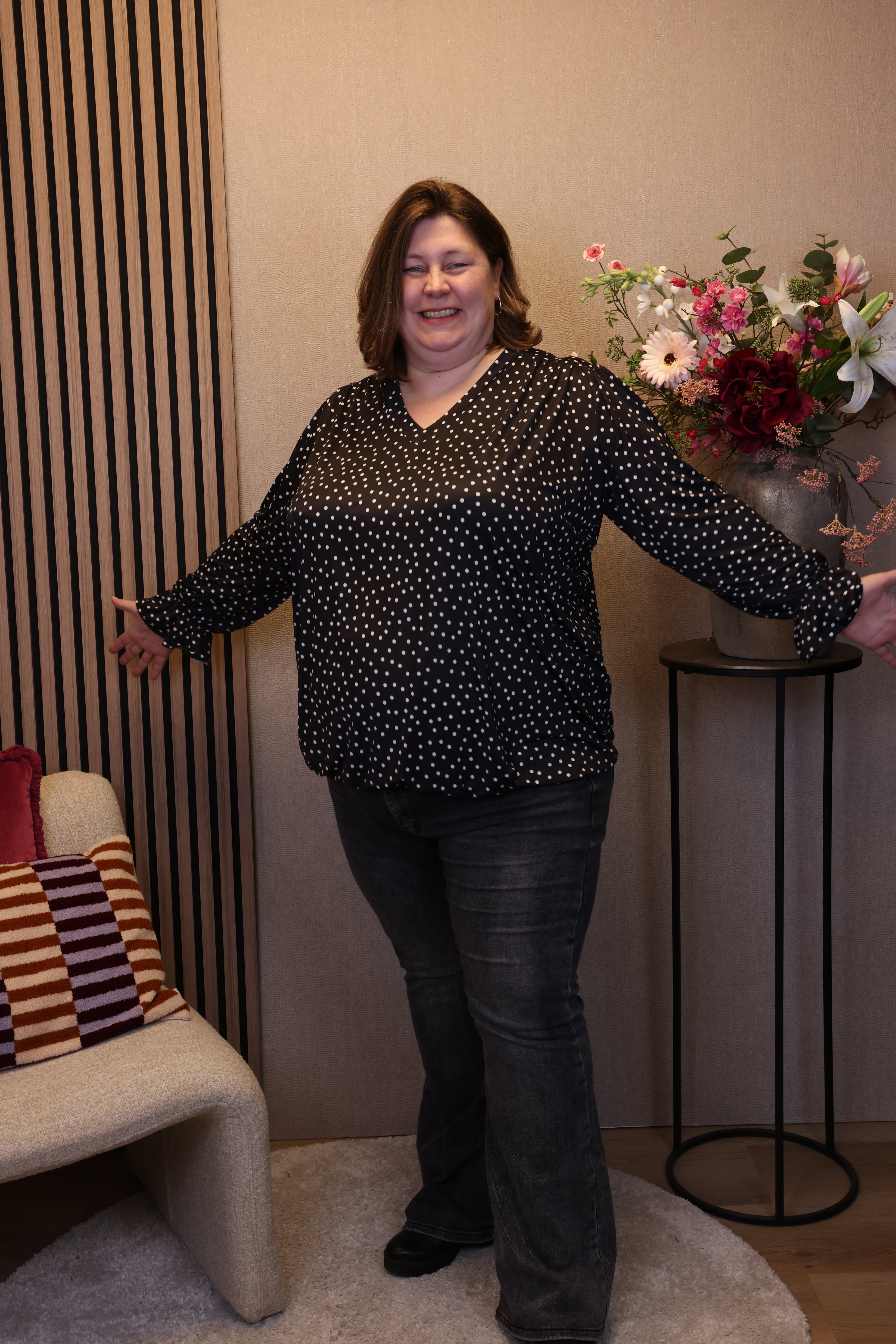 Elke | Ballon top zwart