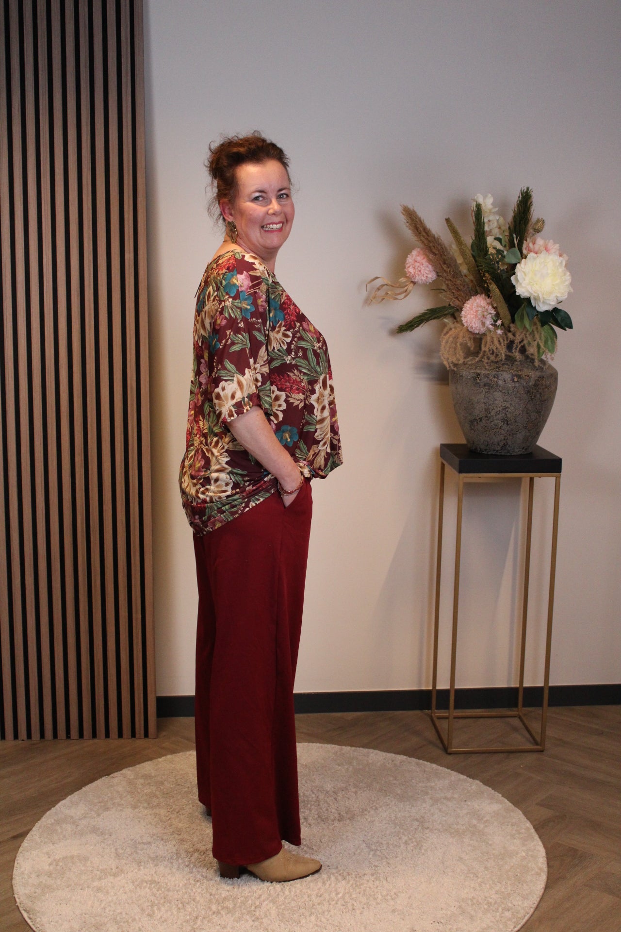 Kiki | Broek bordeaux 40 t/m 44