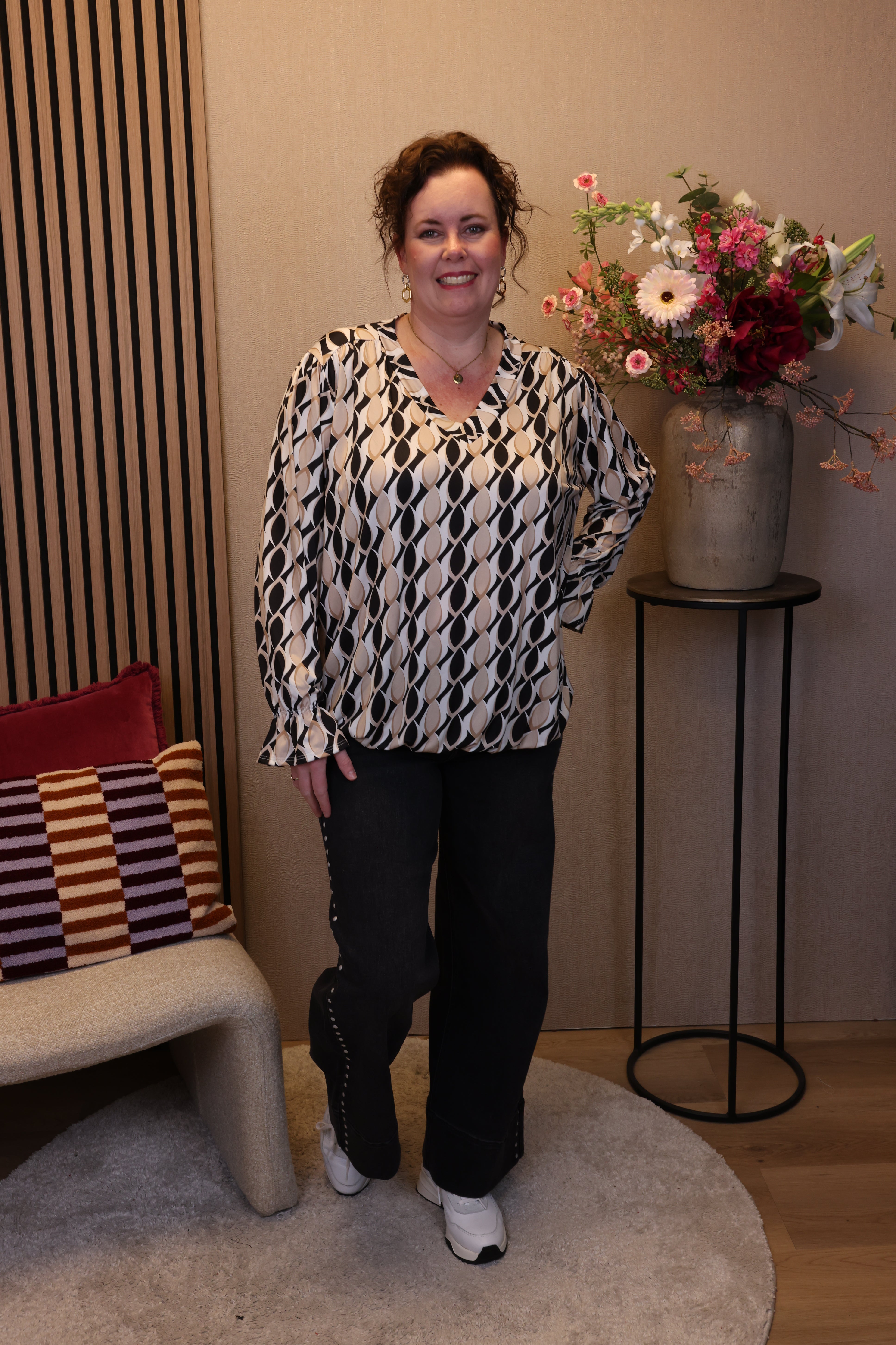 Lente | Ballon top zwart