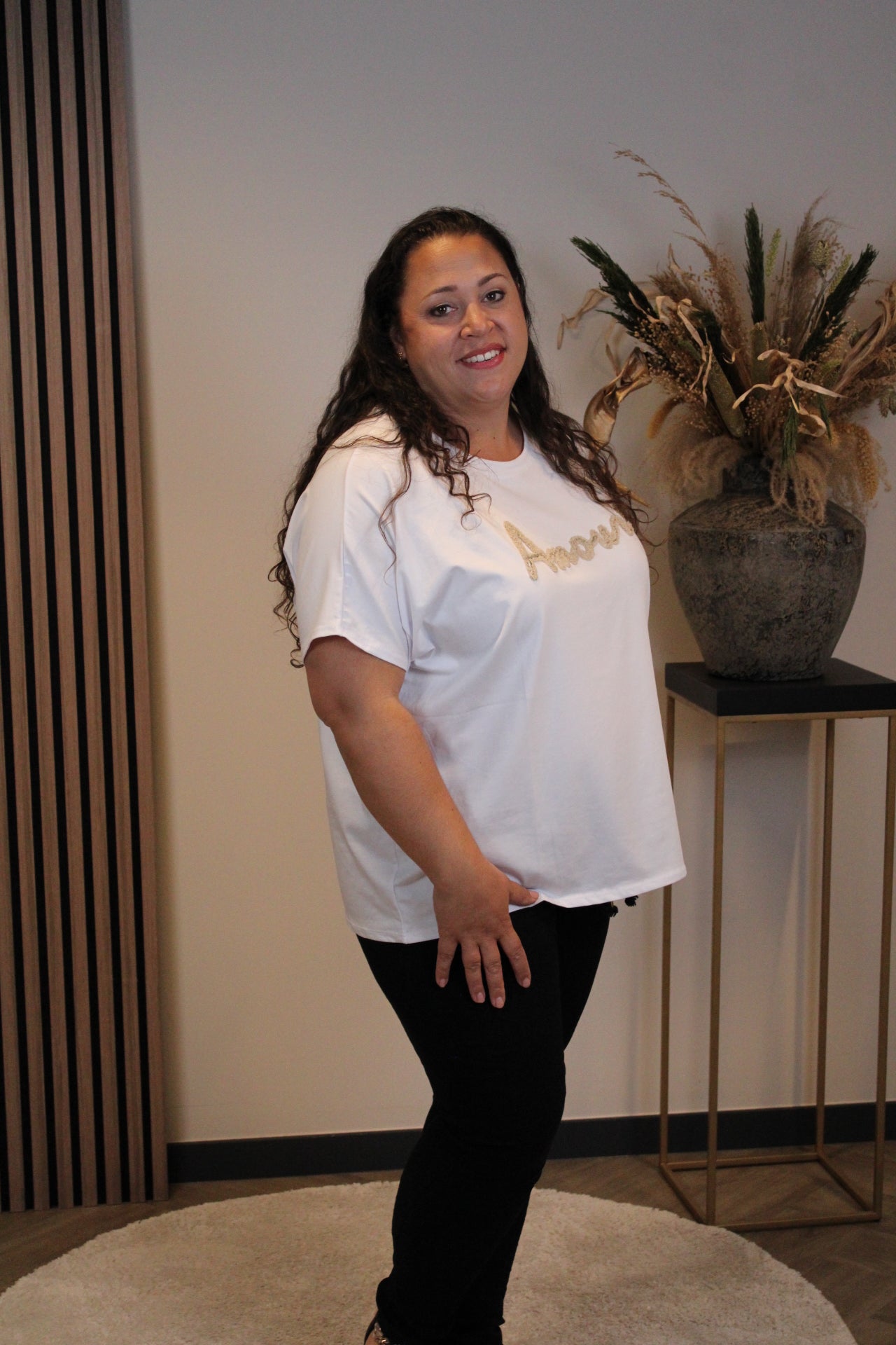 Amour | T-shirt beige 44 t/m 48