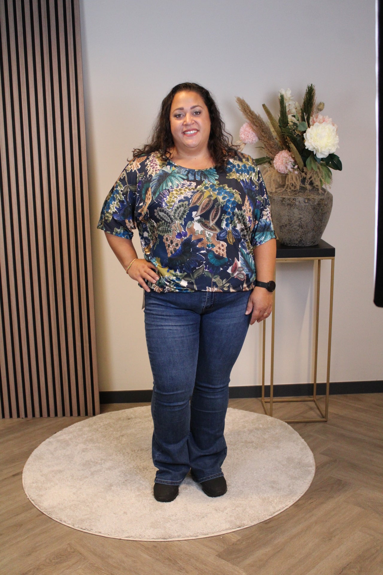 Roos | Top blauw 48 t/m 52