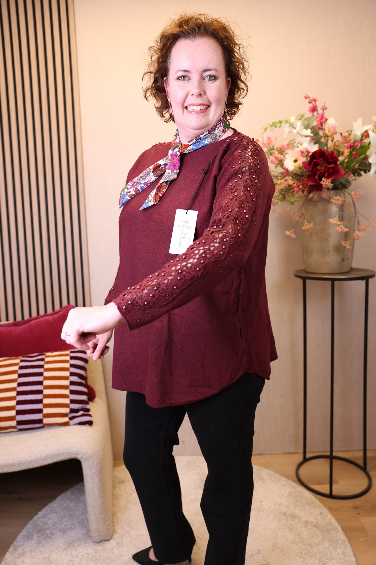 Perla | Trui bordeaux