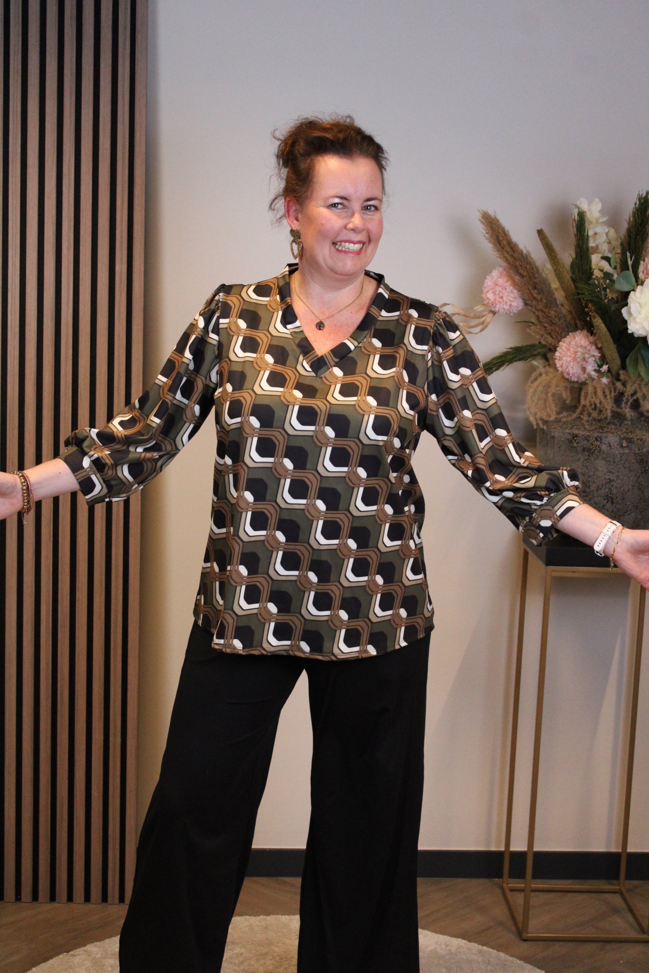 Juta | Top groen 3/4-mouw 40 t/m 44