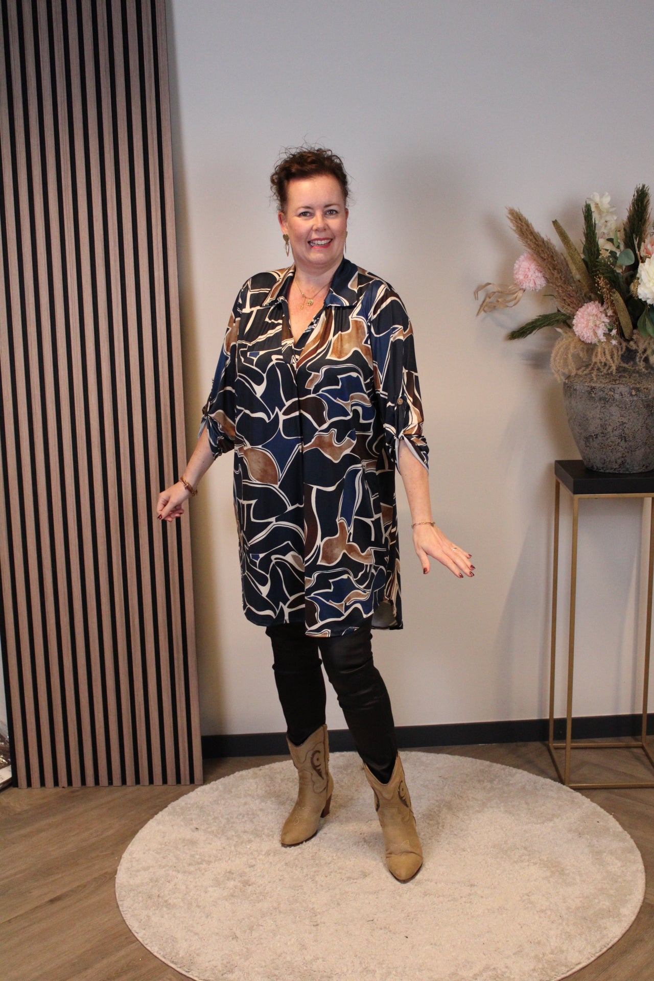 Sterre | tuniek blauw met kraagje 38 t/m 48