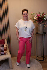 Saar | Luxe broek roze
