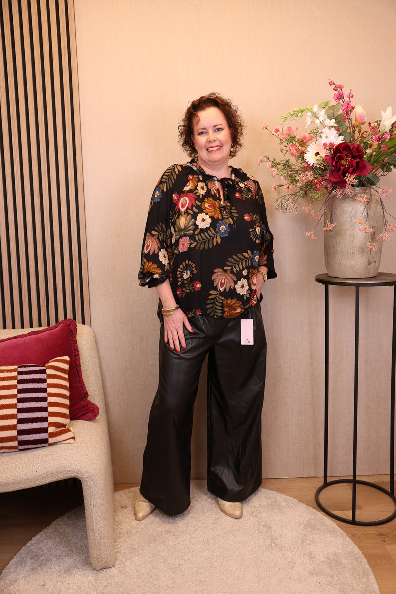 Tess | Blouse zwart viscose
