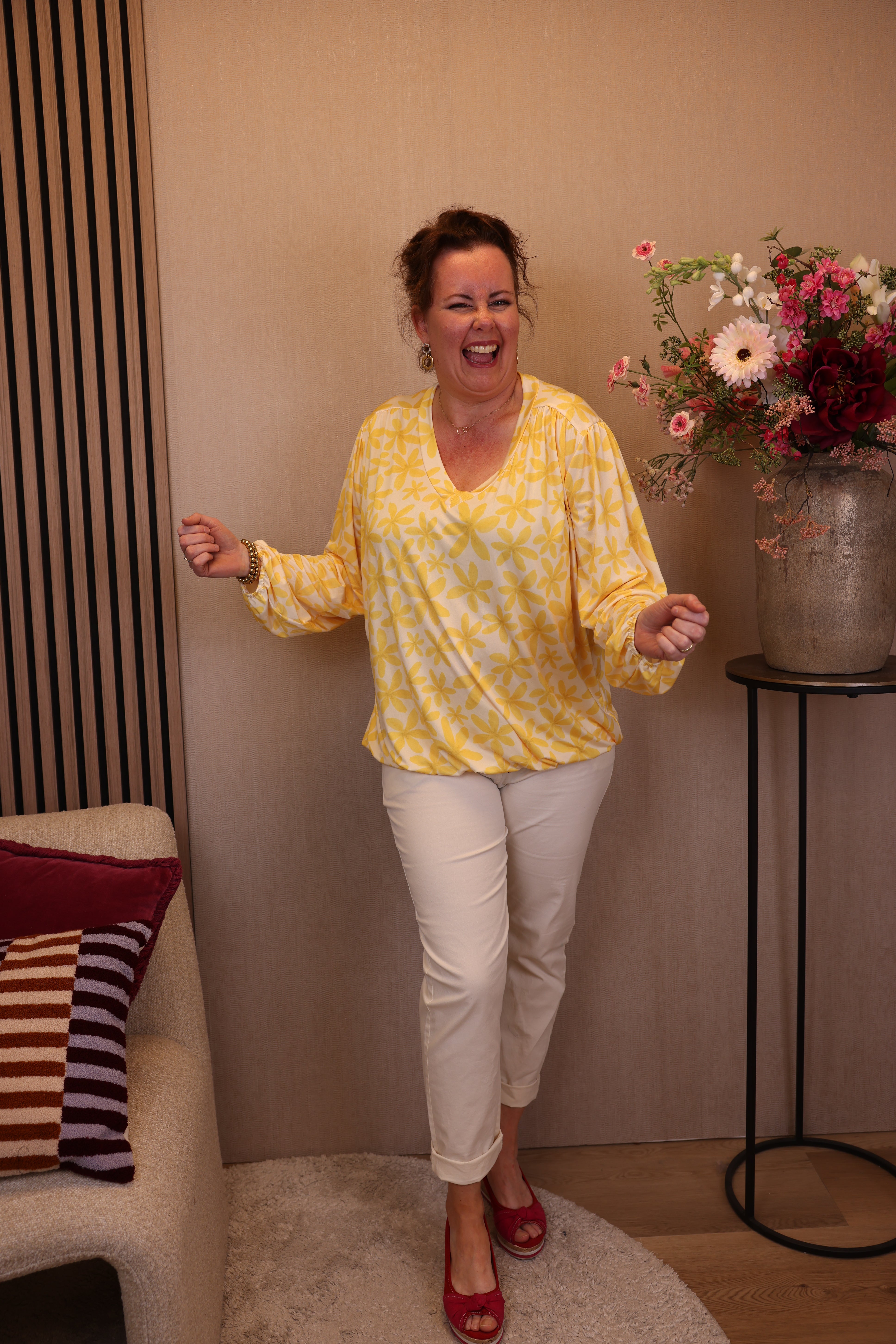 Iris | Ballon top geel