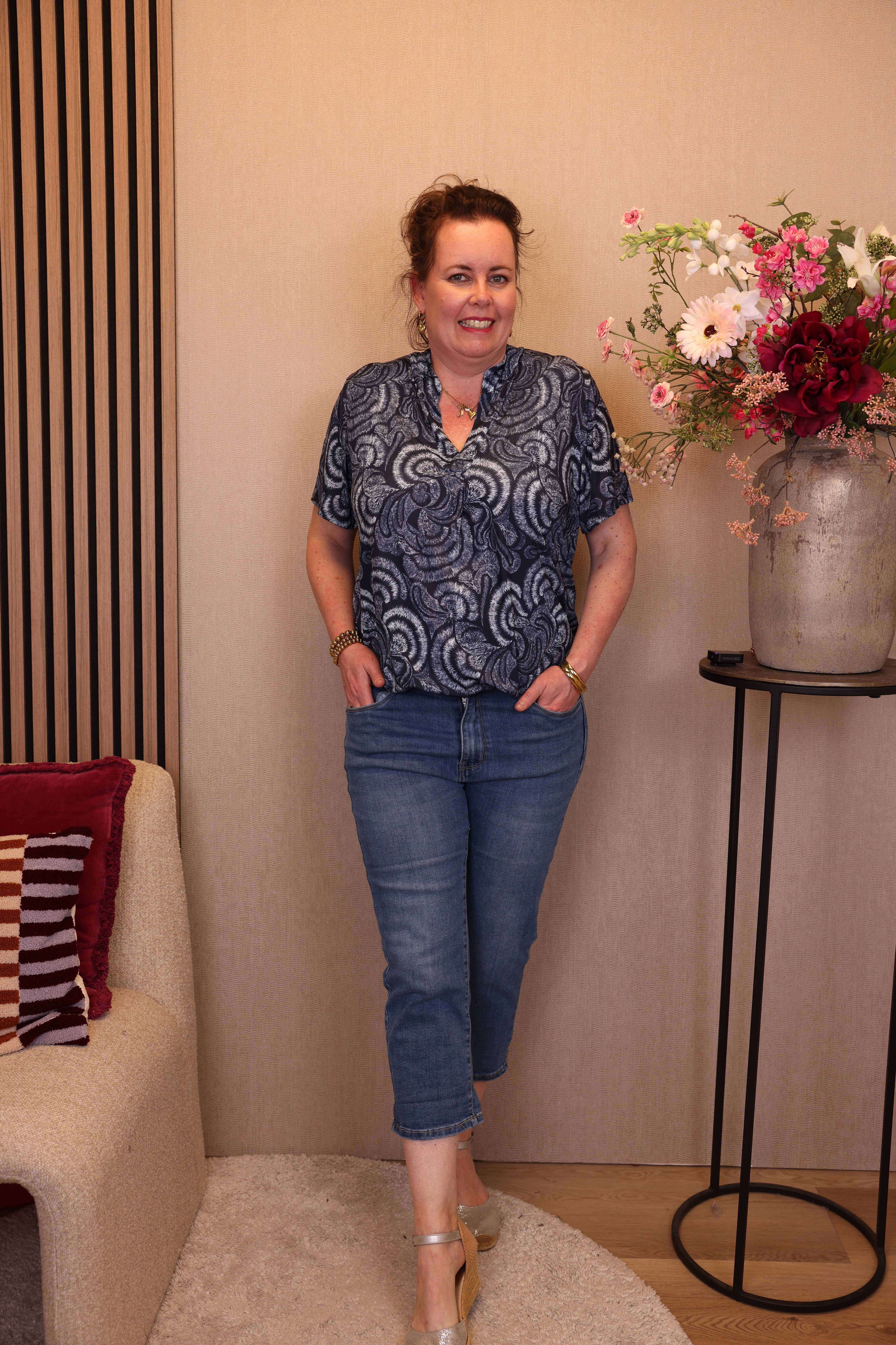 Emma | Jeans kort blauw 42 - 50