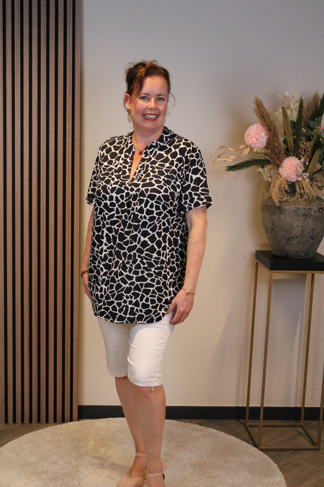 Yasmin | Blouse korte mouw 38 t/m 48