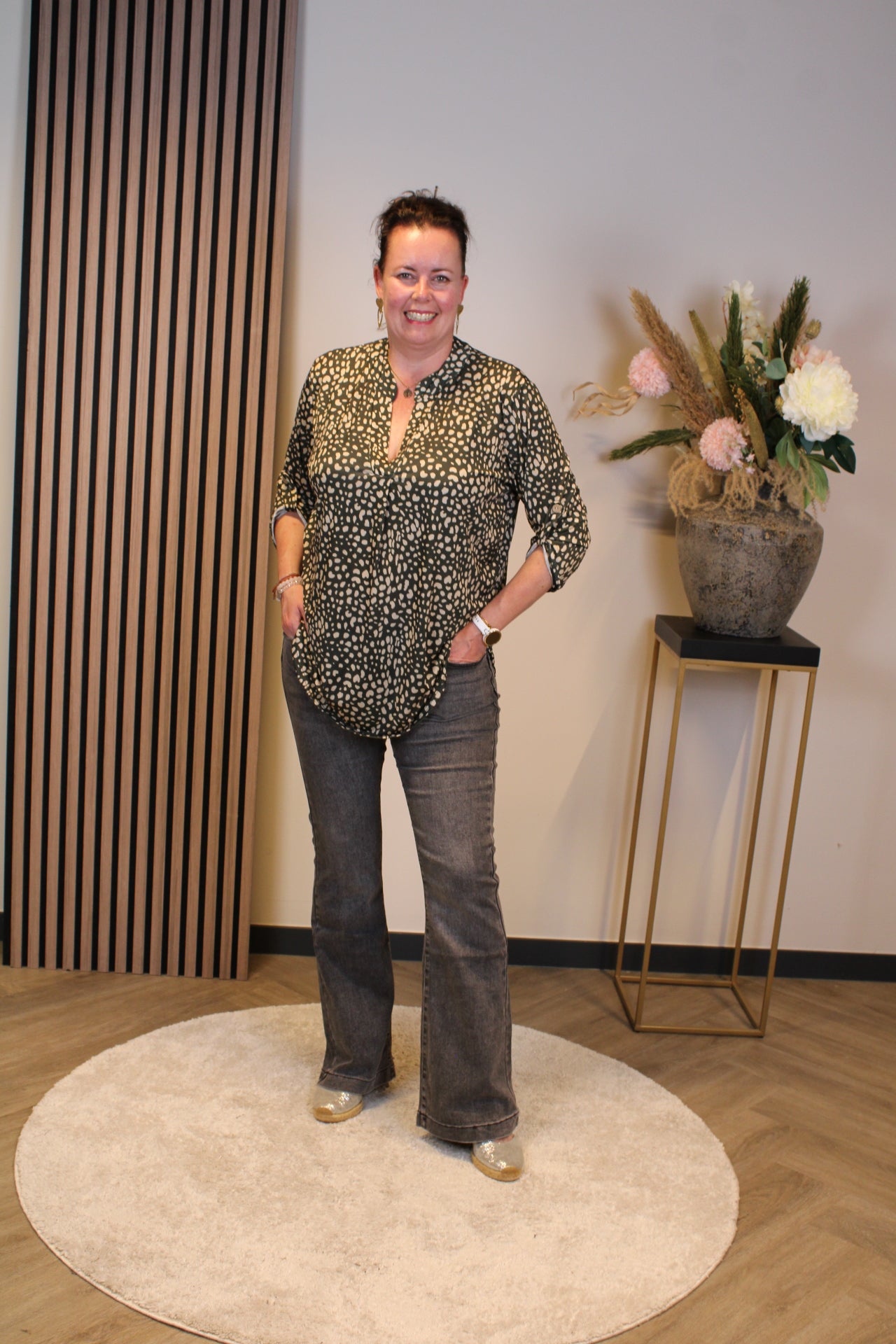 Dominique grijs | Flared Jeans