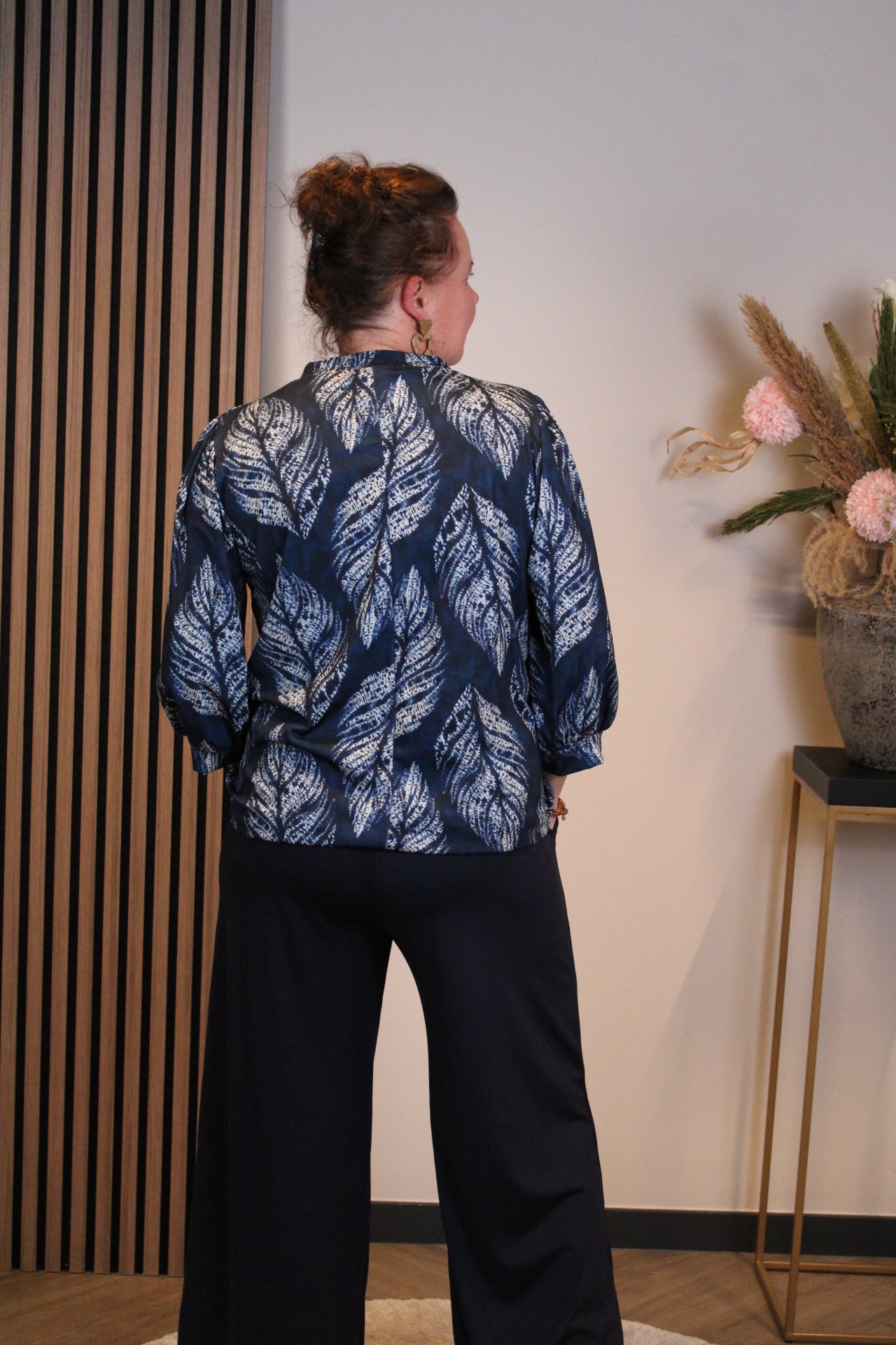 Chloe | Top blauw 3/4-mouw 46 t/m 50