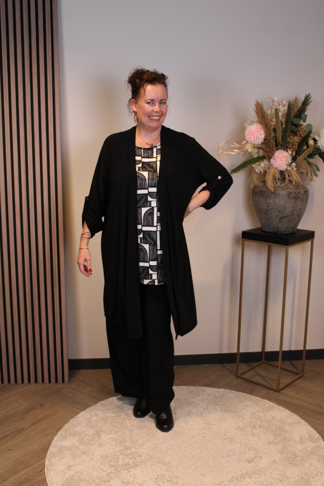 Evi | Dun vestje lang zwart 38 t/m 48