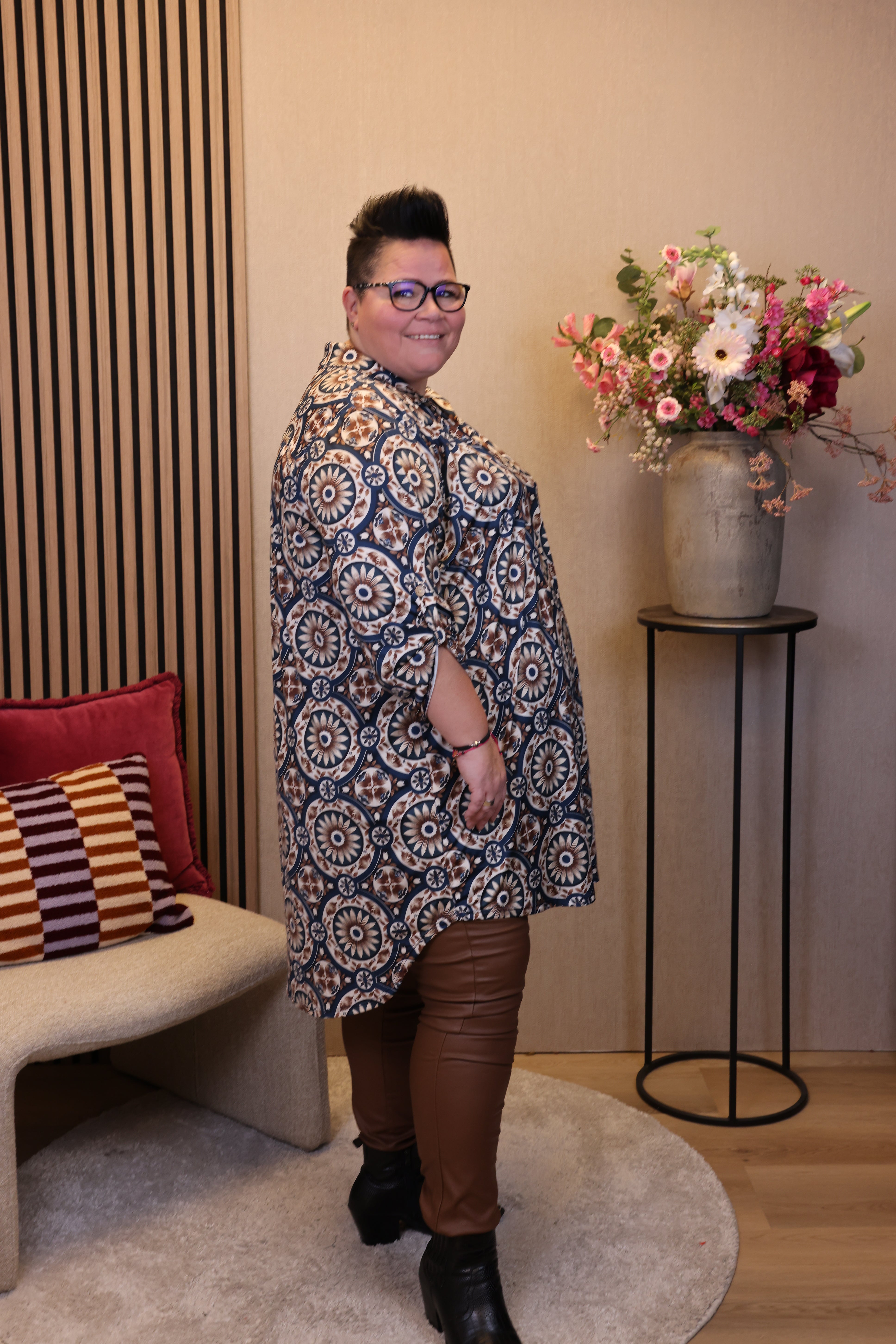 Annemiek | Tuniek blauw met kraagje