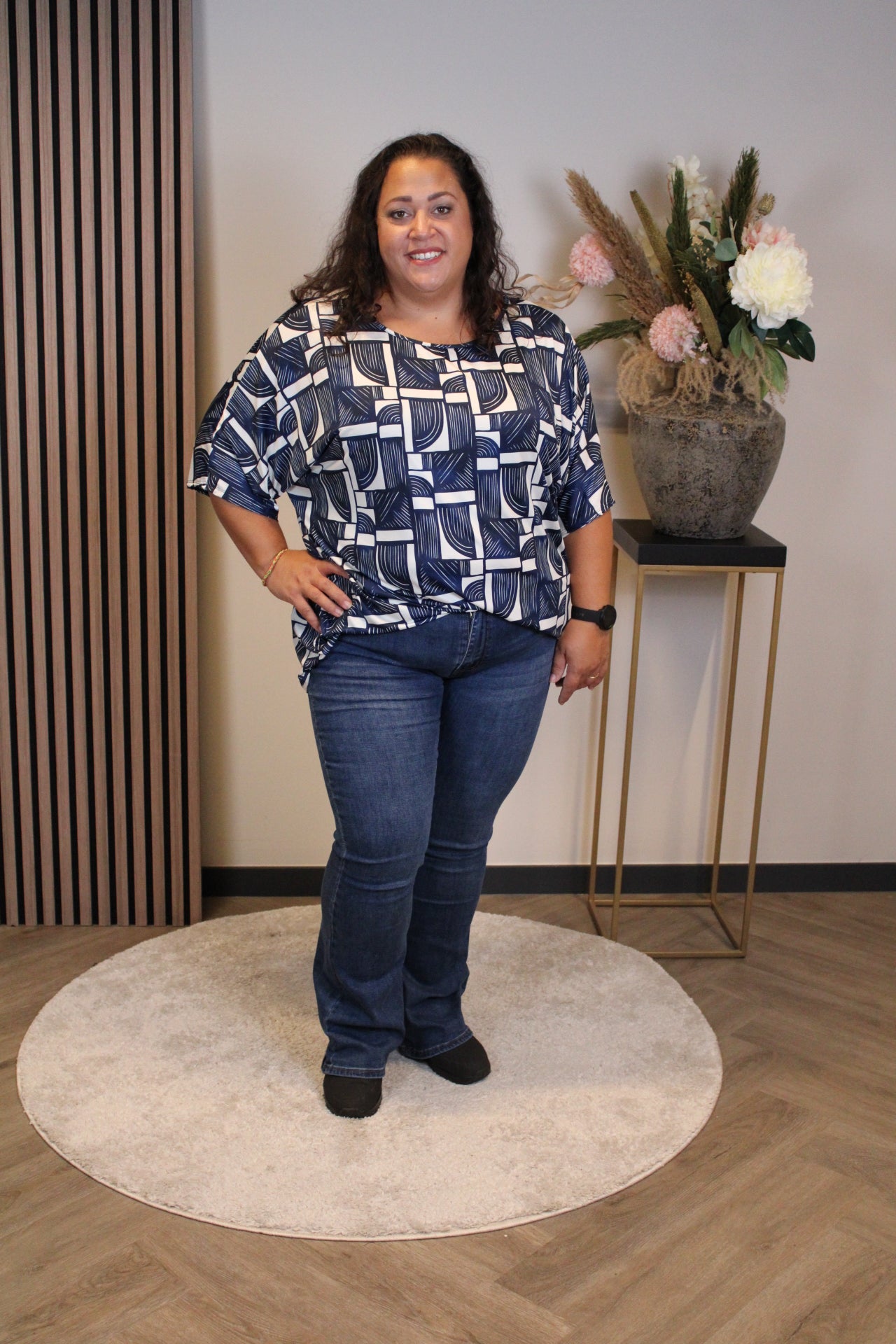 Charlotte | Top blauw 48 t/m 52