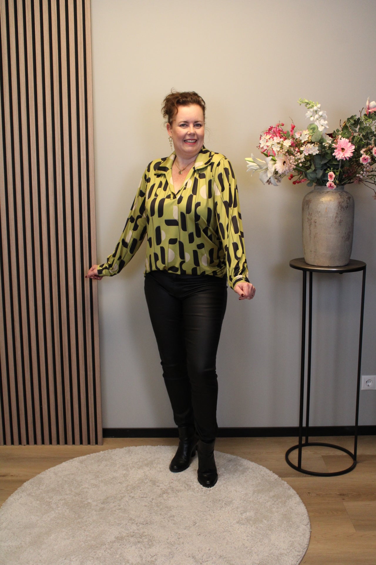 Ilse | Blouse geel met kraagje