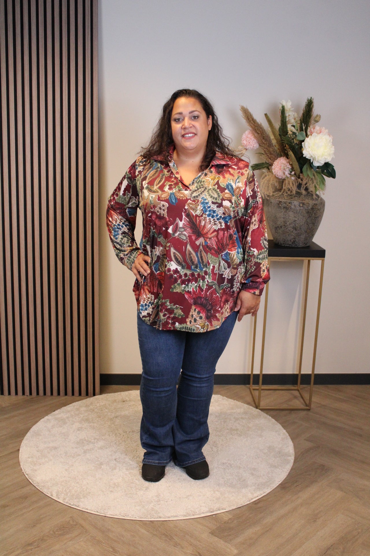 Helena | Blouse met kraagje roze 48 t/m 52