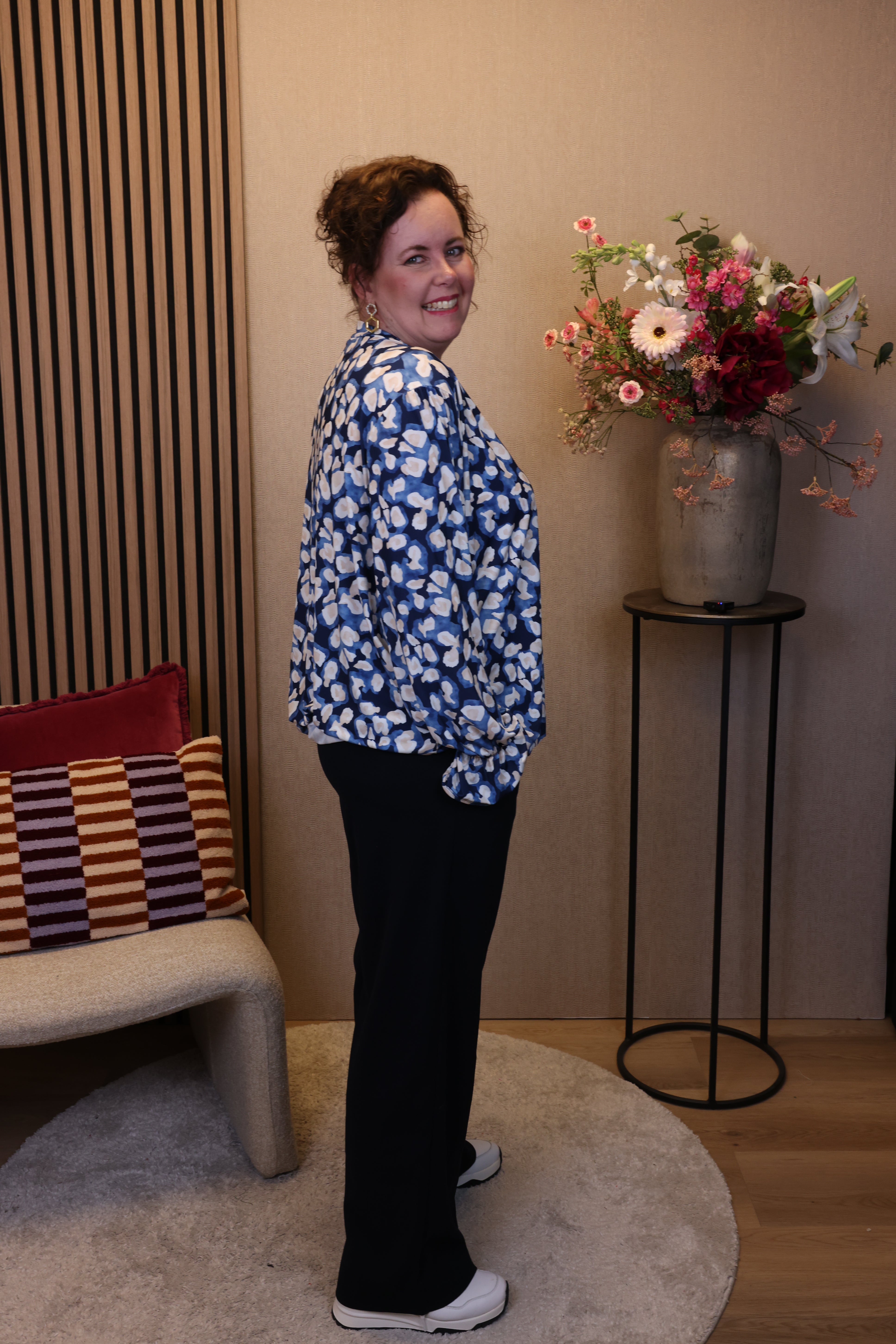 Janne | Broek navy viscose