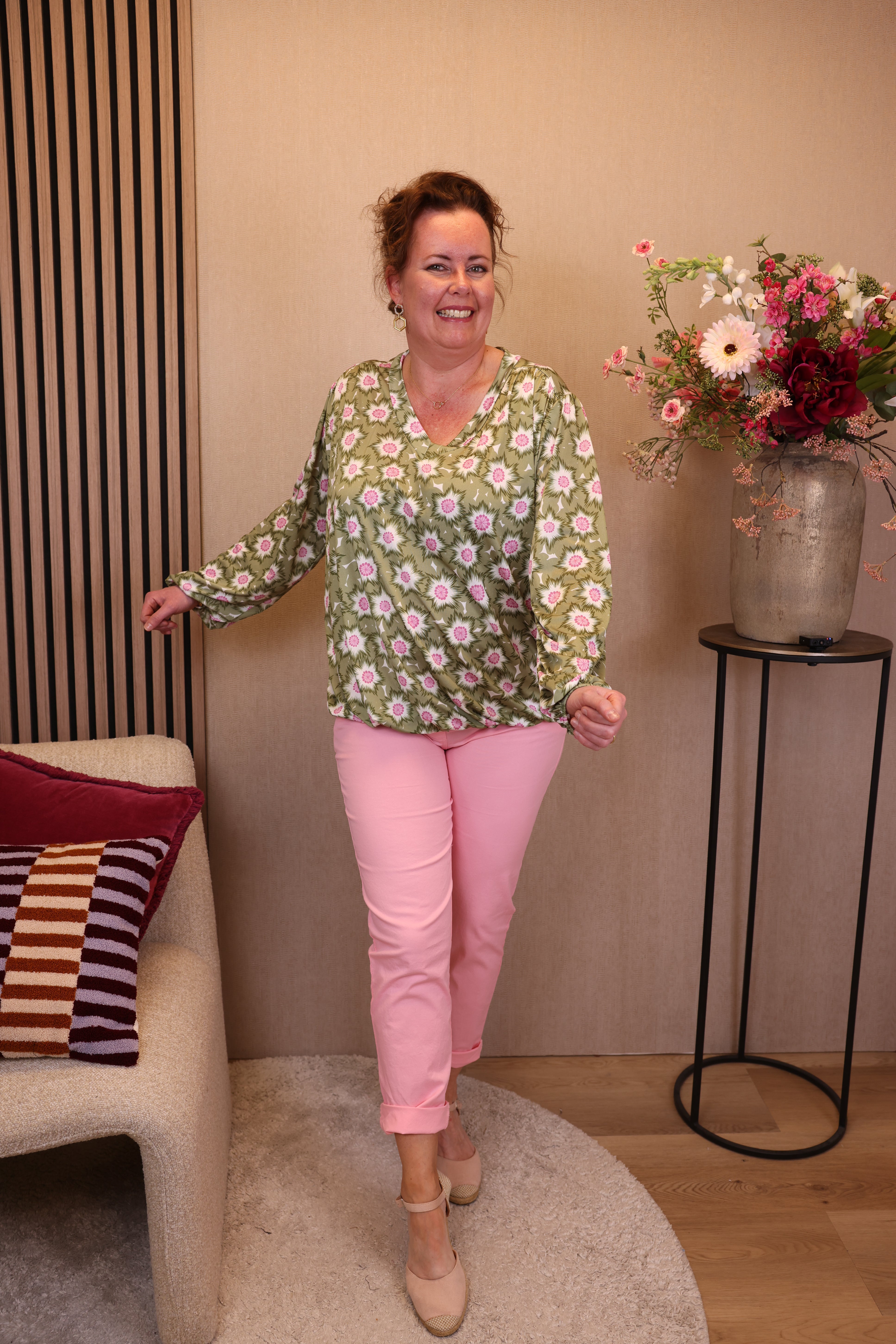 Tessa | Stretch broek roze
