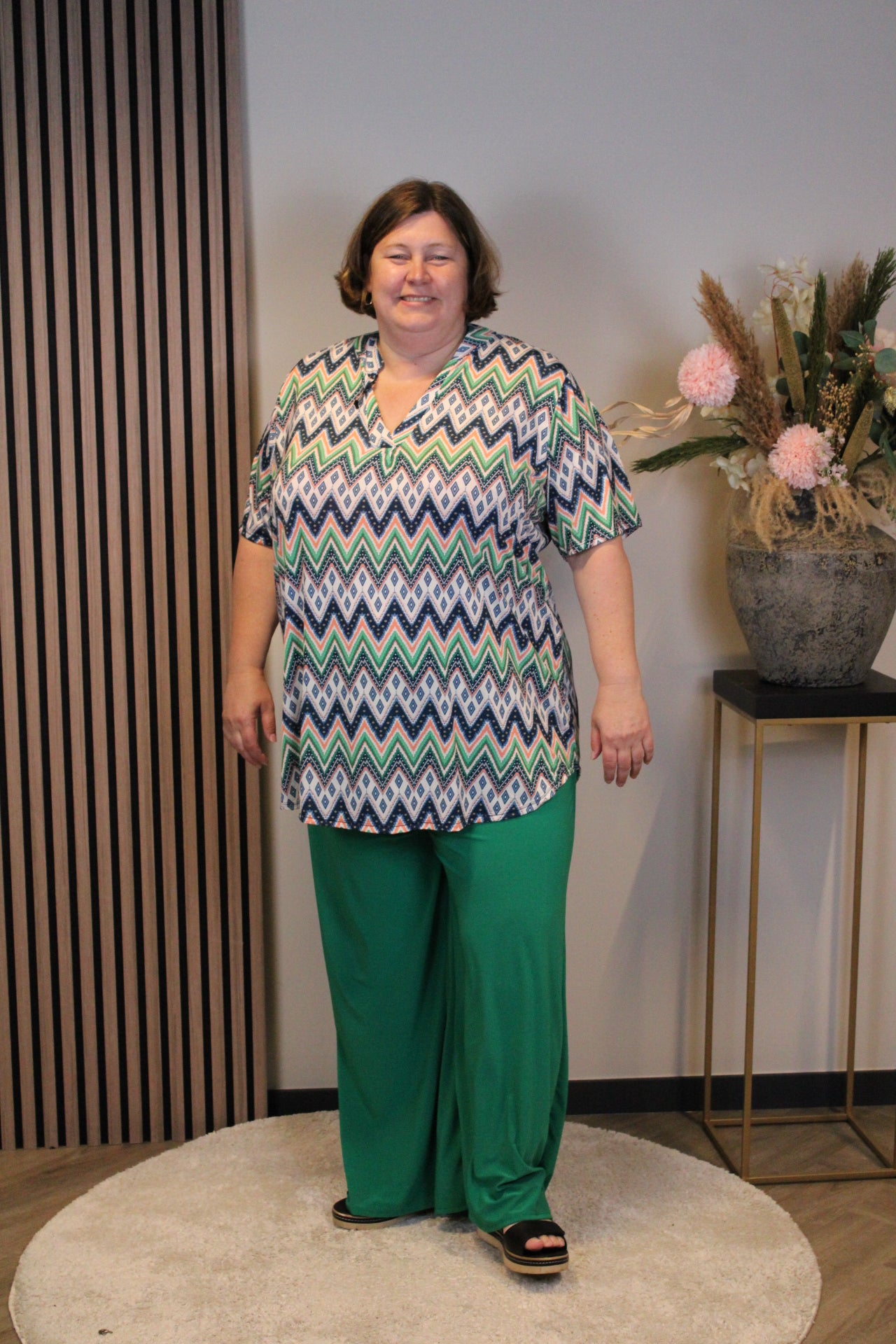Ellen | Broek appel groen met zakken
